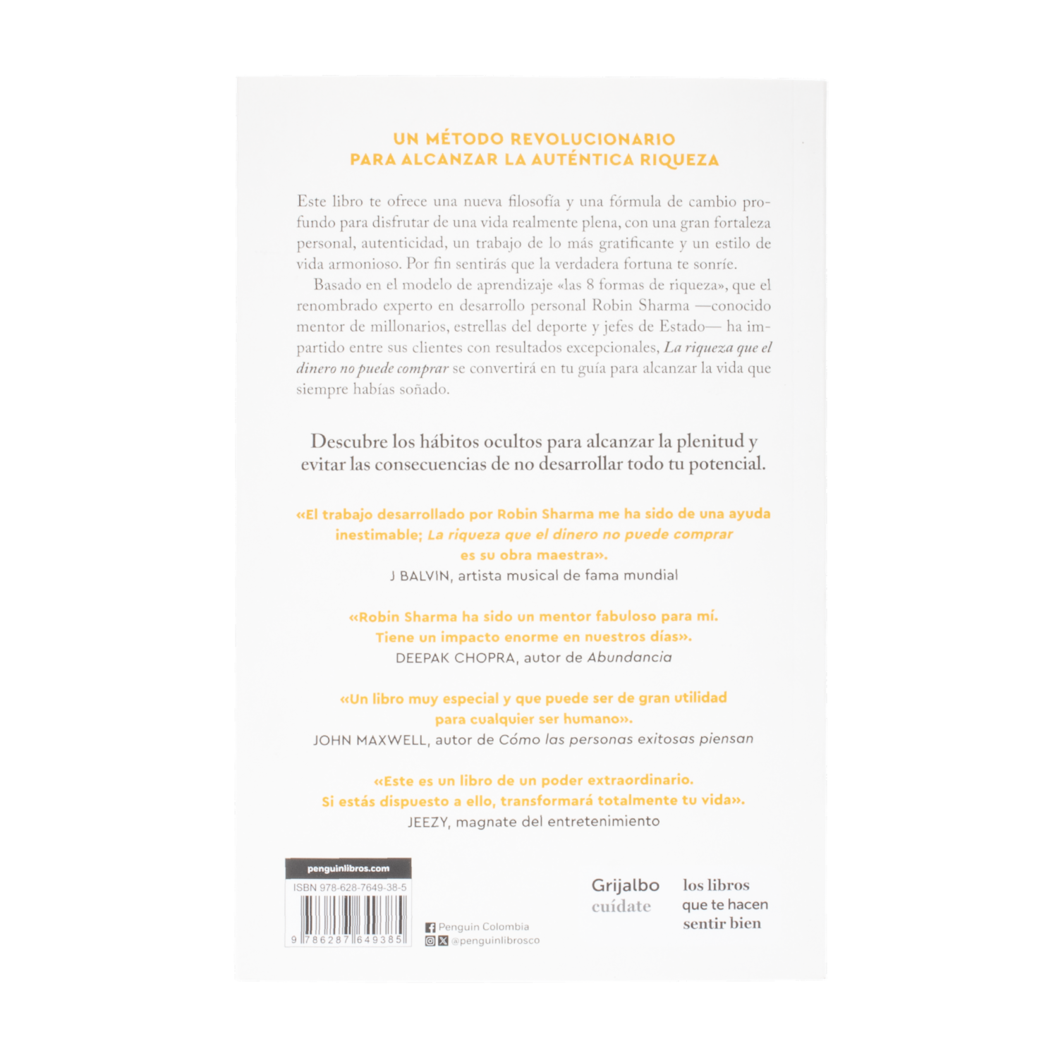Libro La Riqueza Que EL Dinero No Puede Comprar MR.BOOKS 400 Páginas