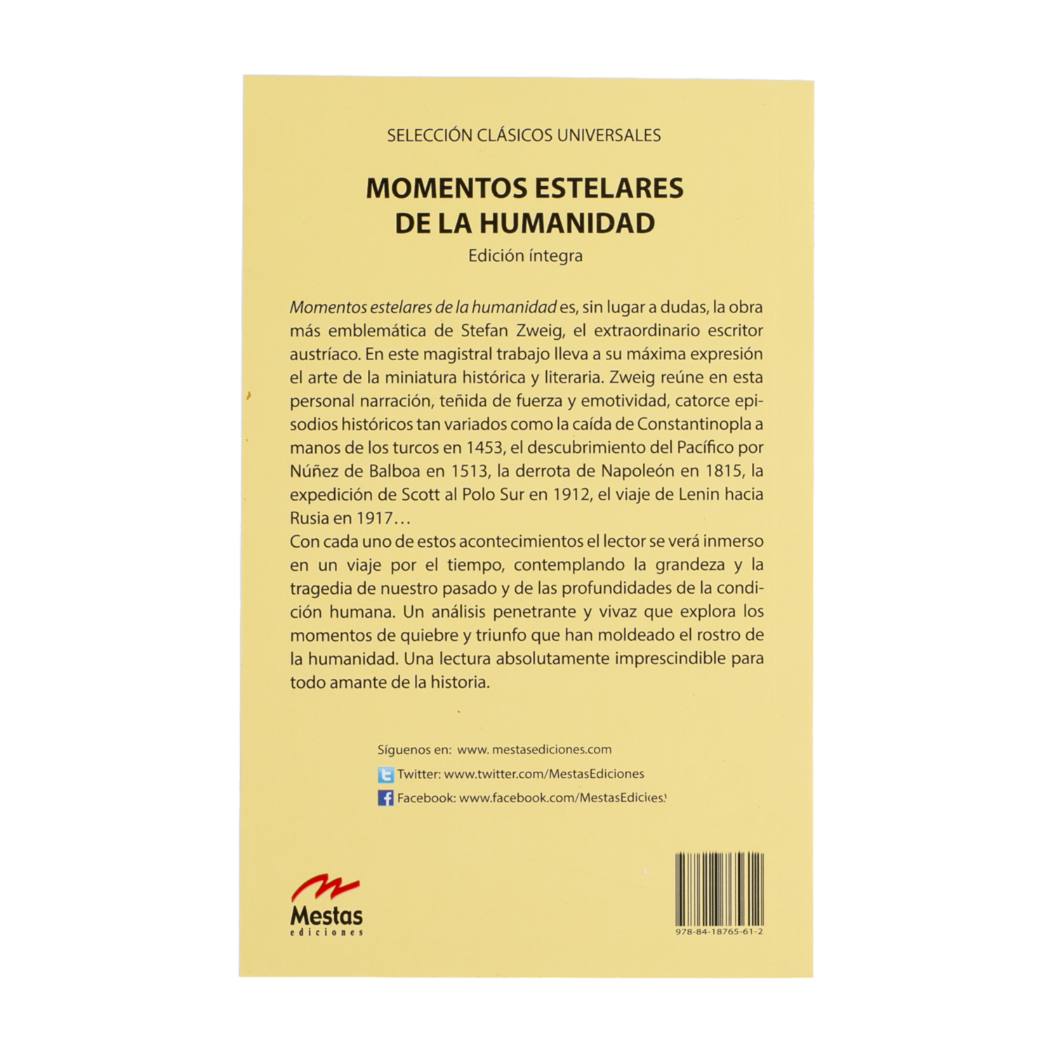 Libro Momentos Estelares De La Humanidad MESTAS 317 Páginas