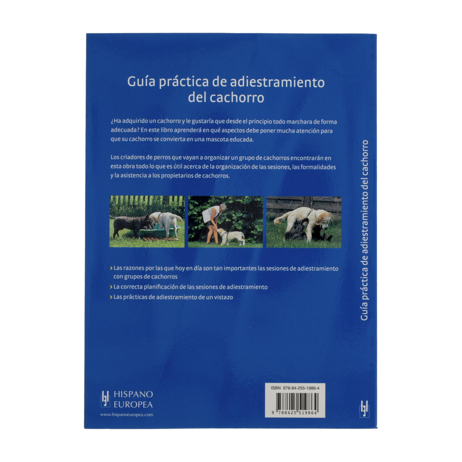Libro Guía Practica De Adiestramiento Del Cachorro HISPANO EUROPEA 95 Páginas
