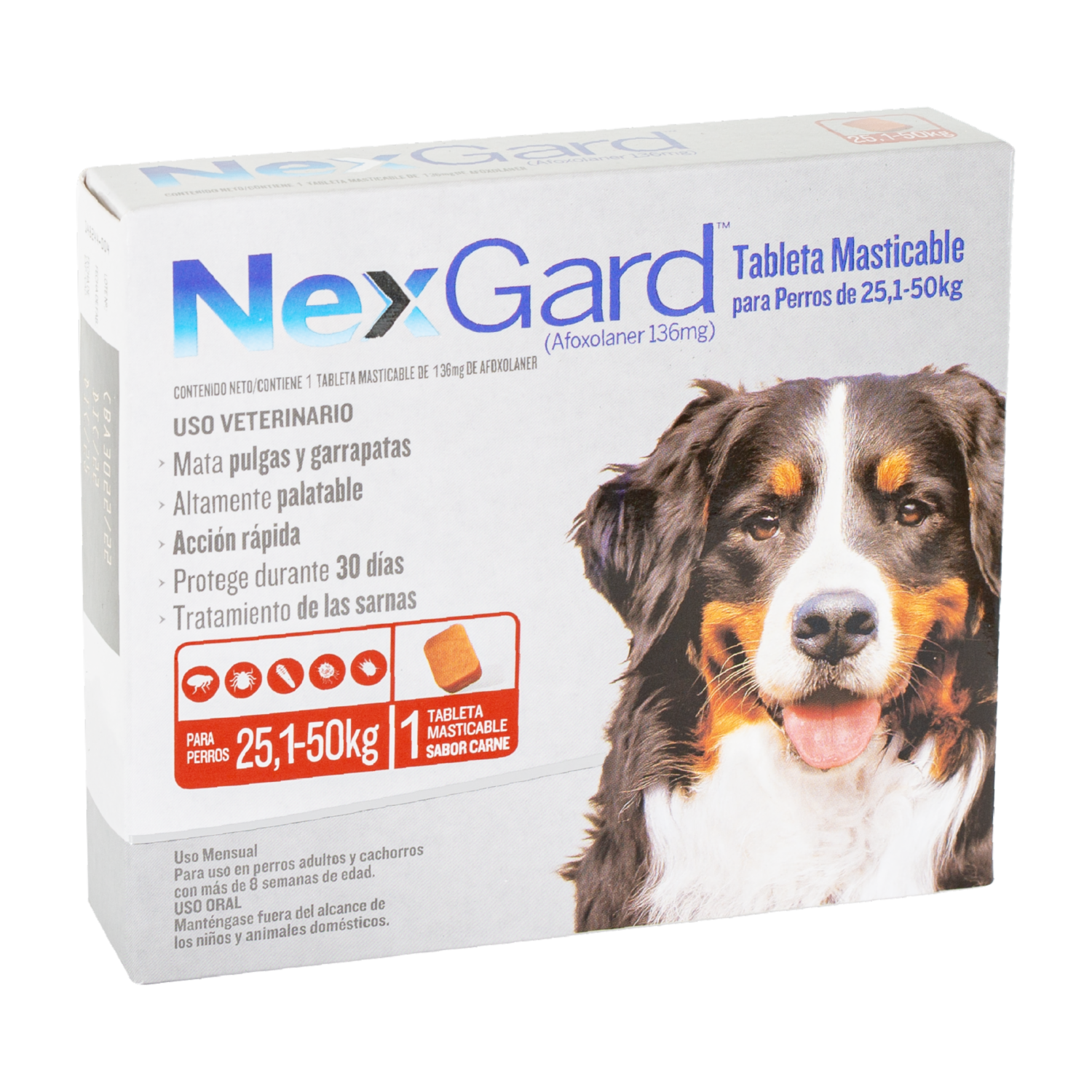 Antiparasitario Para Perros En Tableta Masticable Extra Small NEXGARD 6 G