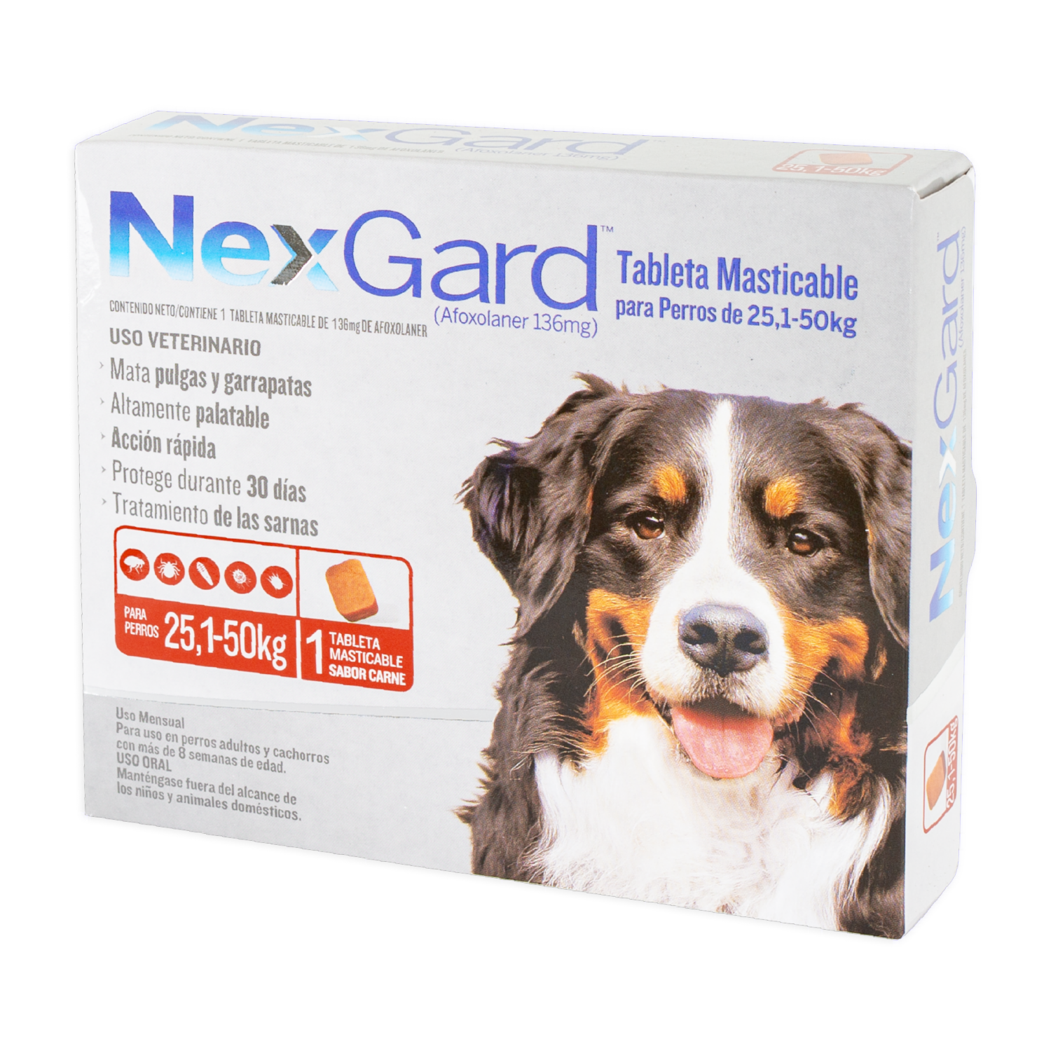Antiparasitario Para Perros En Tableta Masticable Extra Small NEXGARD 6 G