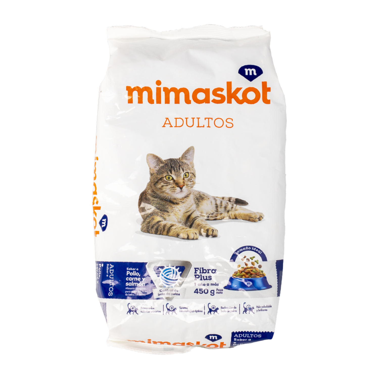 Alimento Para Gatos De Pollo Carne Y Salmon MIMASKOT 450 G