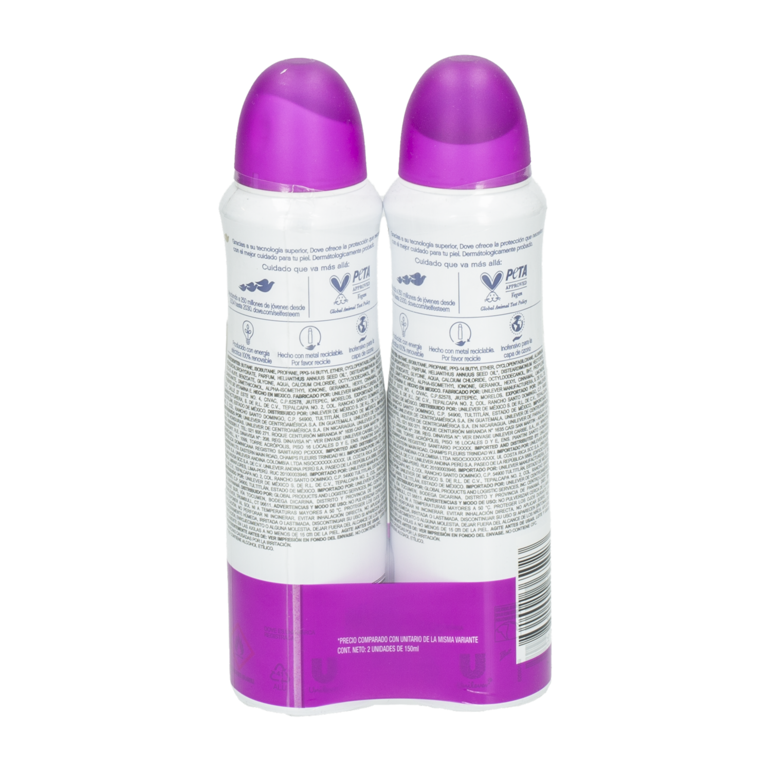 Desodorante En Aerosol Para Dama Con Orquídea Y Caléndula DOVE 2 X 150 Ml