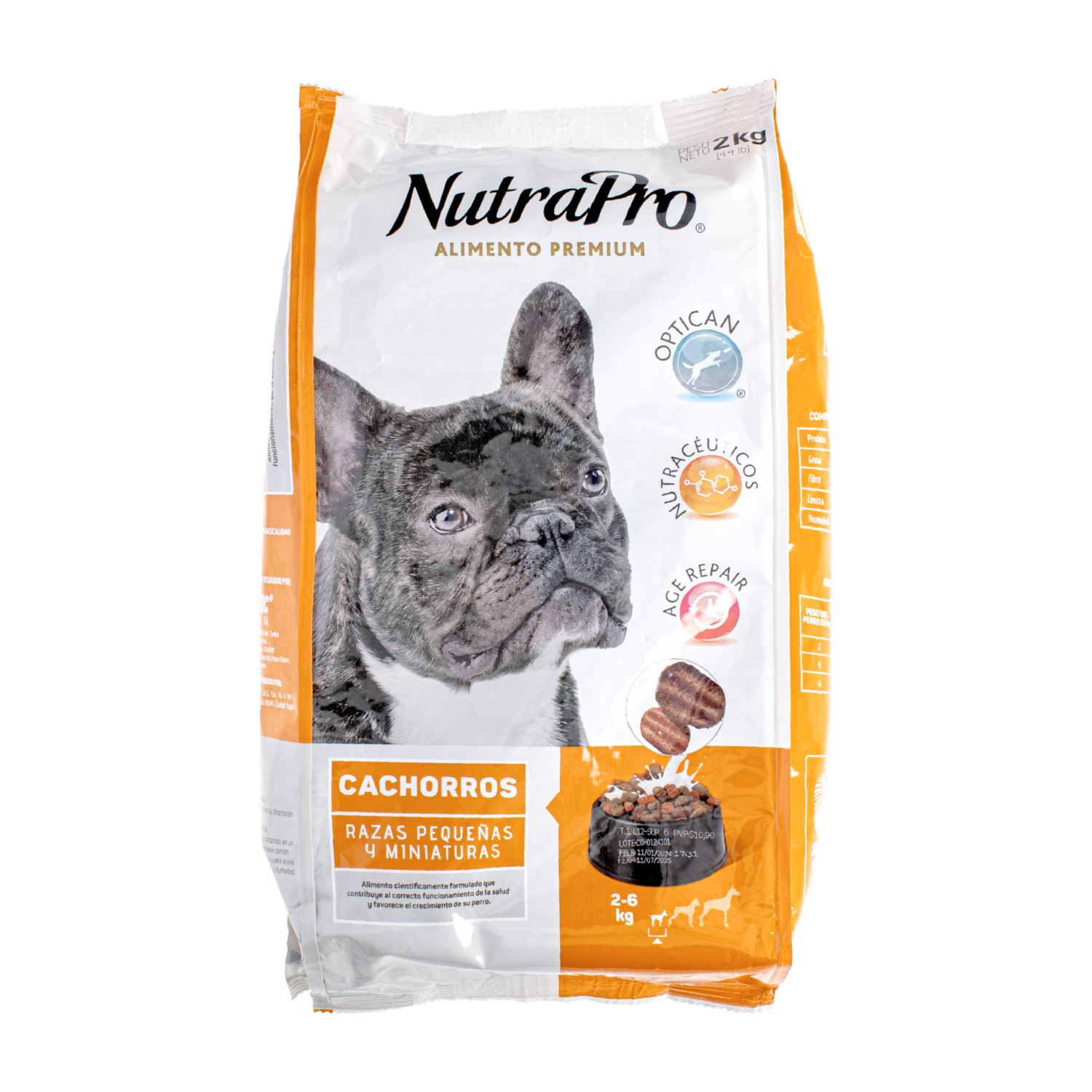 Alimento Para Perros Cachorros Raza Pequeña Y Mediana NUTRAPRO 2 Kg
