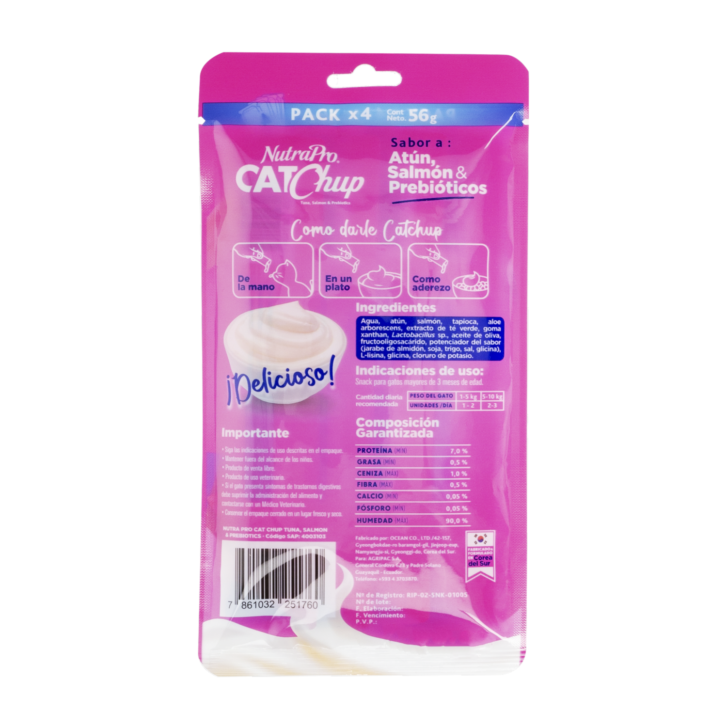 Alimento Para Gatos Sabor A Salmon Y Atún NUTRAPRO 56 G