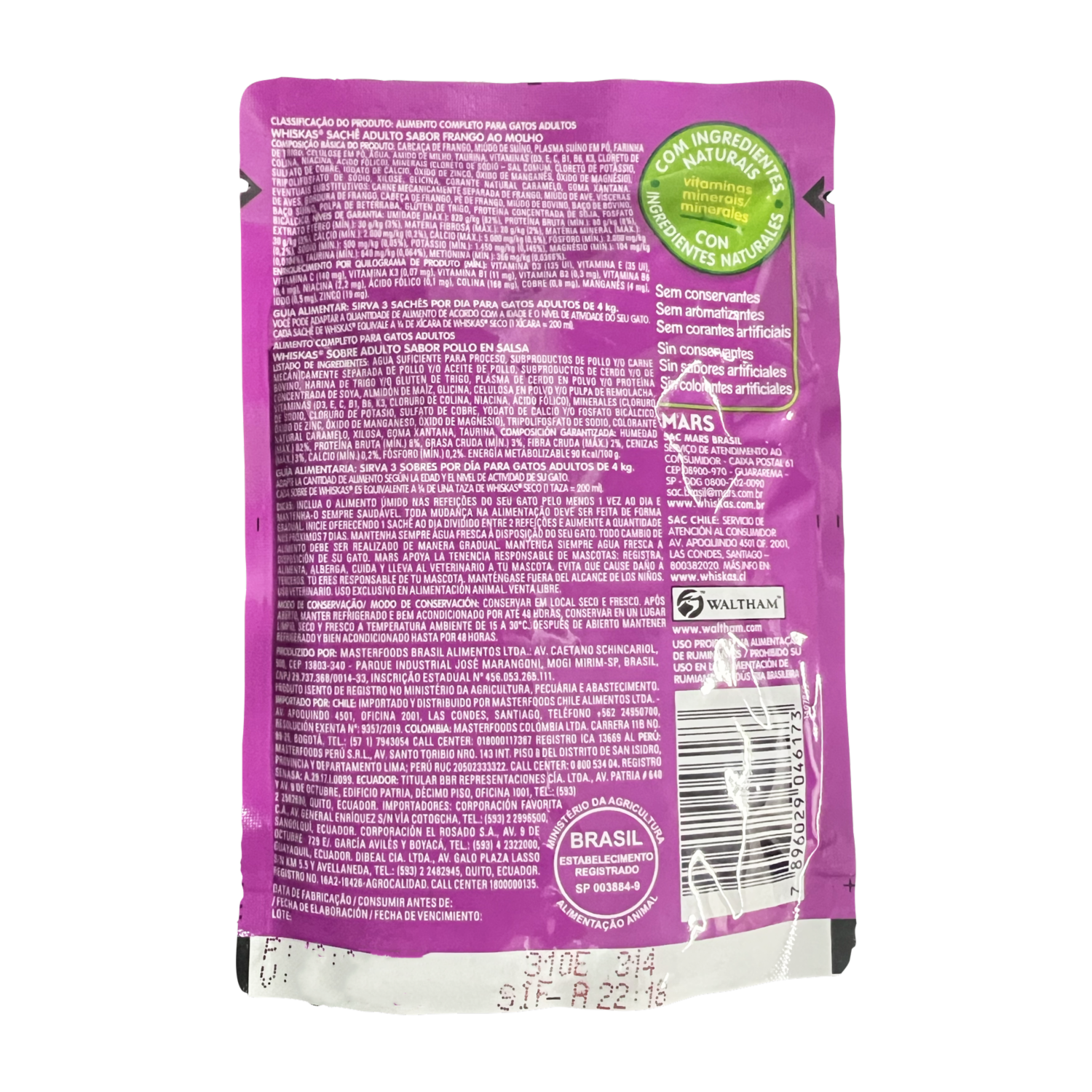 Alimento Para Gatos Sabor A Pollo WHISKAS 85 G