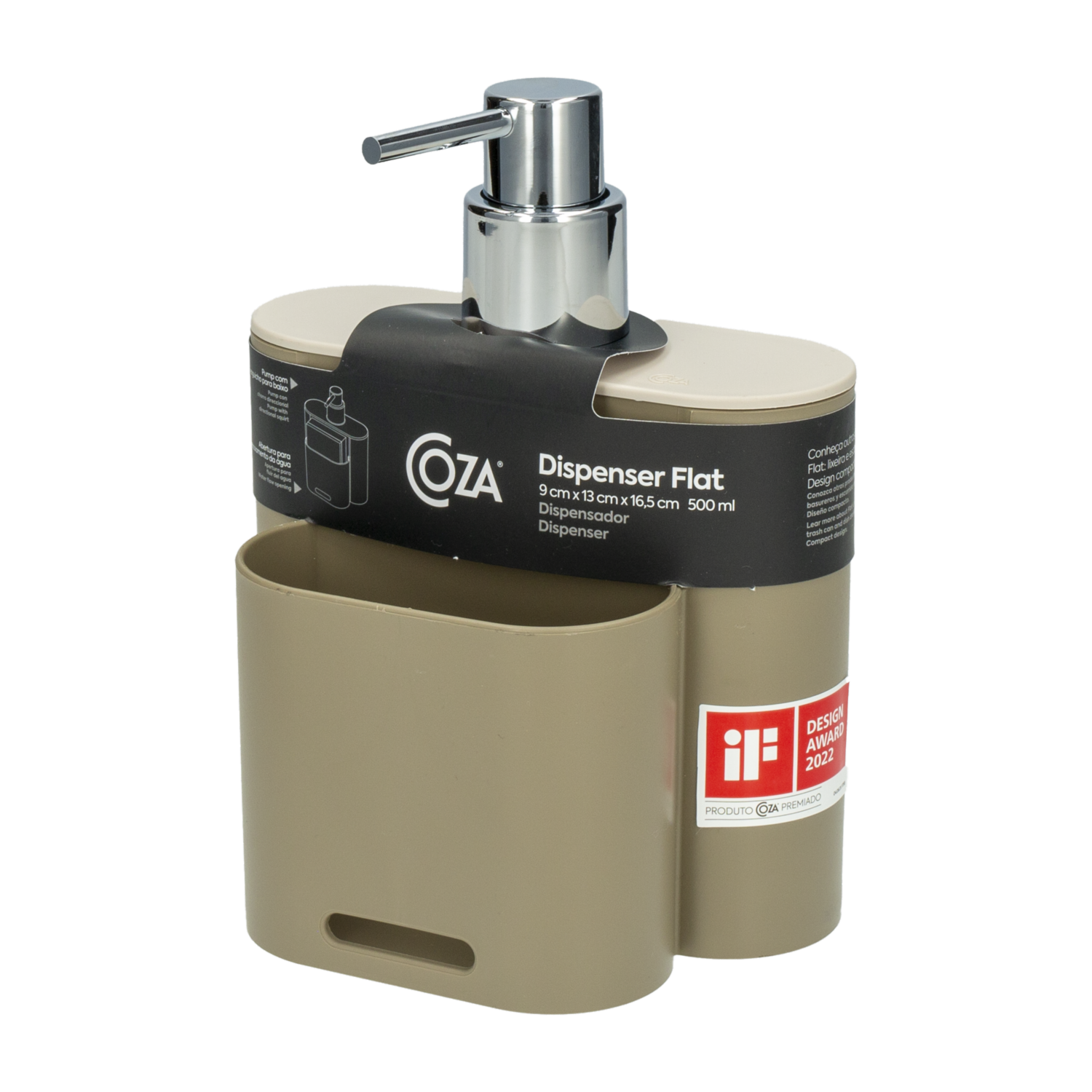 Porta Esponja Dispensador Flat Warm COZA Unidad
