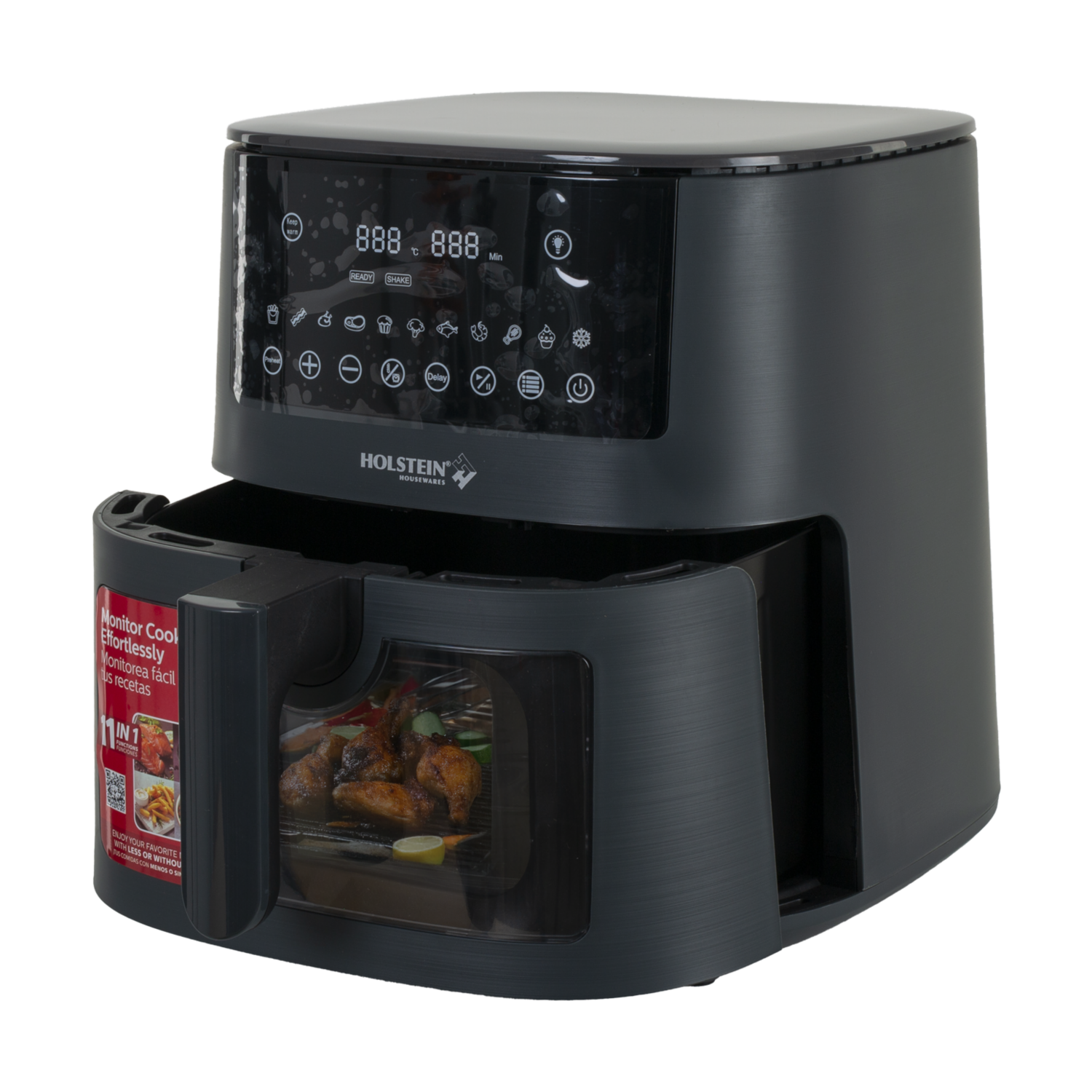 Air Fryer 1500 Watts Digital HH-09114020DG HOLSTEIN 7.2 Litros