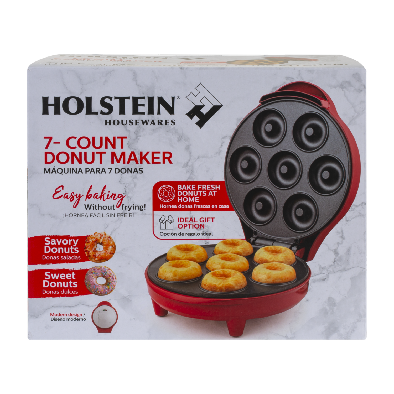 Máquina De Donuts Color Roja HH-09037027R HOLSTEIN 7 Espacios
