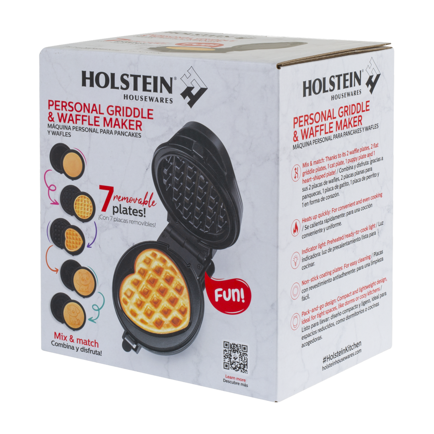 Waflera Personal 6 Placas HH-09114023B HOLSTEIN 120 V