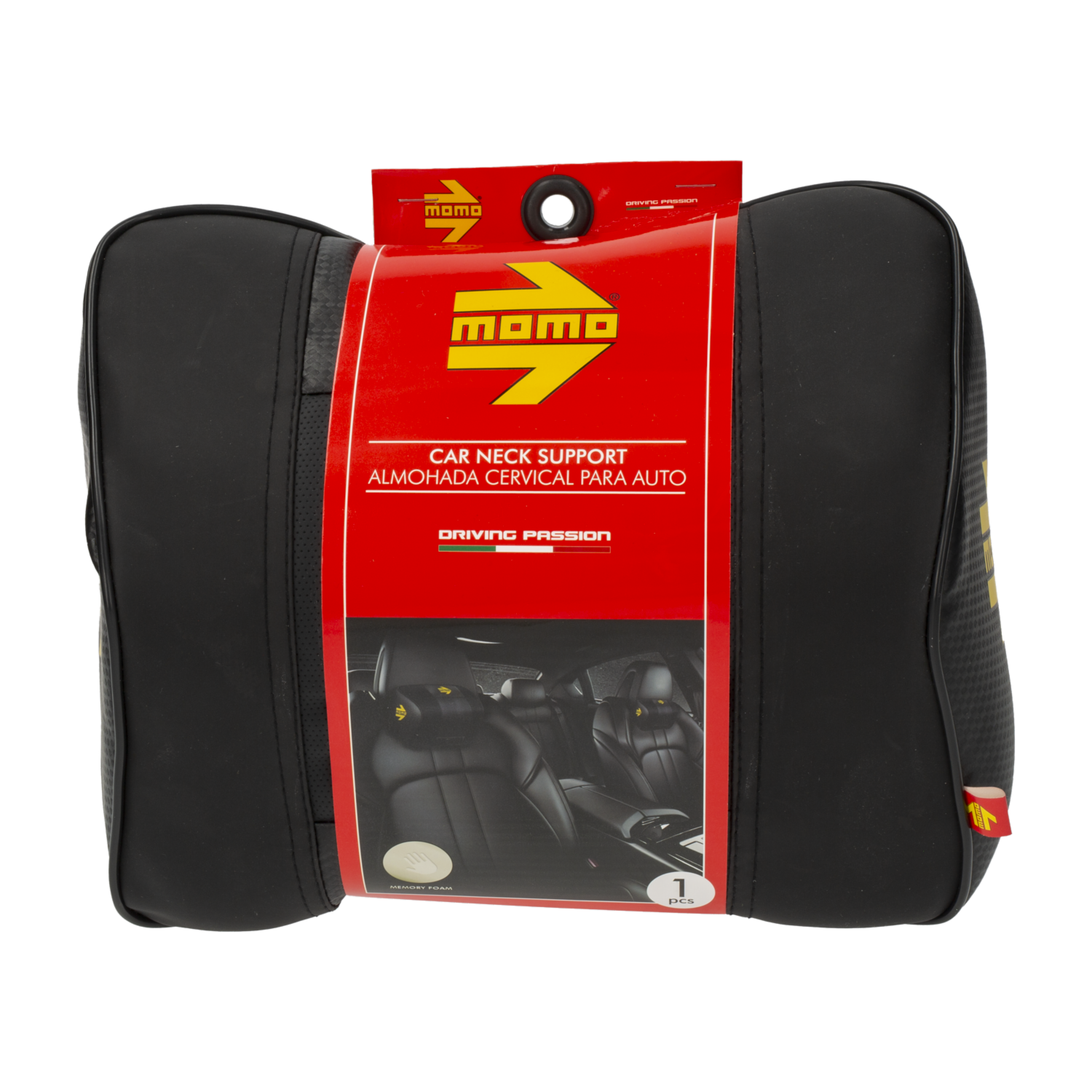 Almohada De Auto Para Cuello Color Negro MOMO Unidad