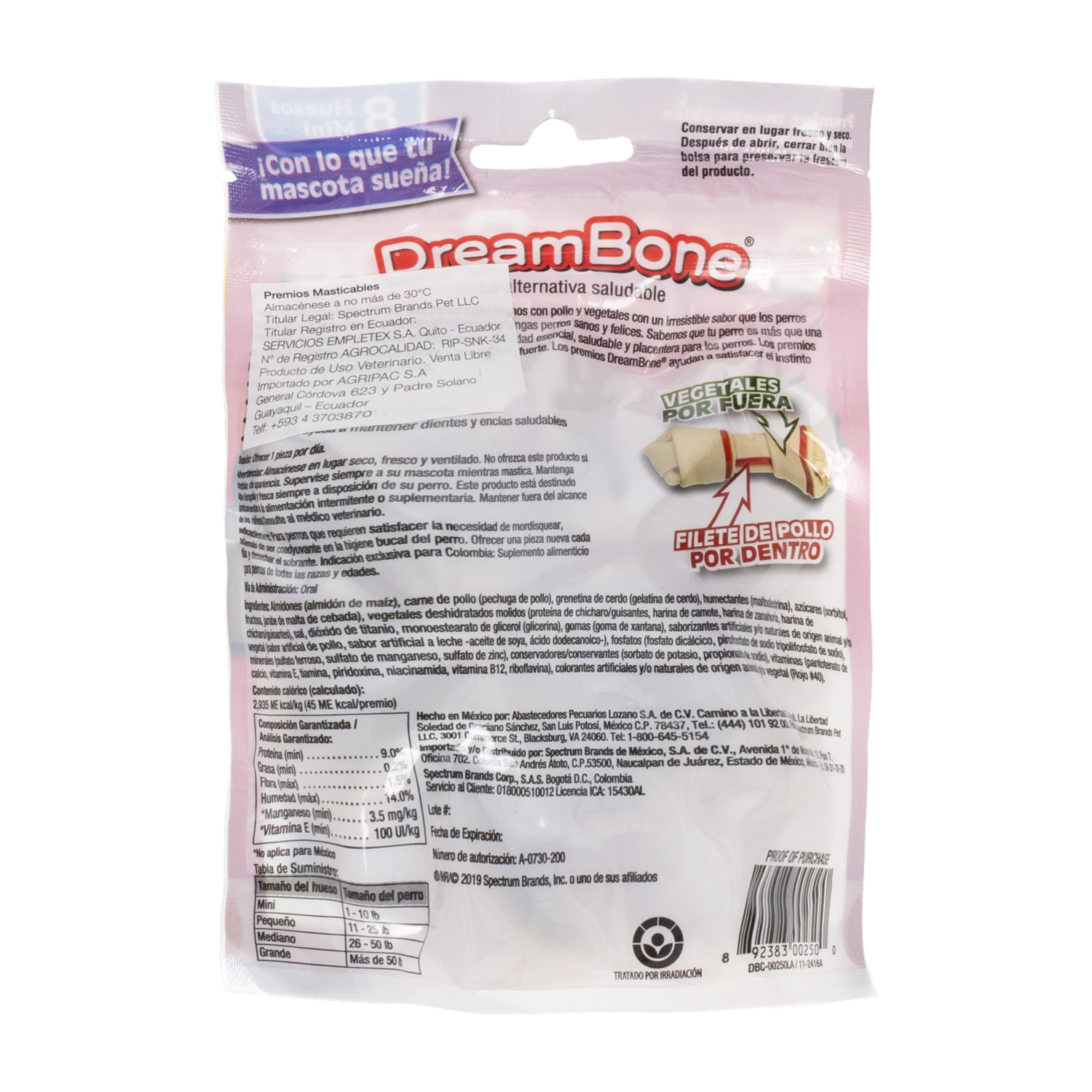 Snack Para Perros Sabor A Pollo Mini DREAMBONE 112 G
