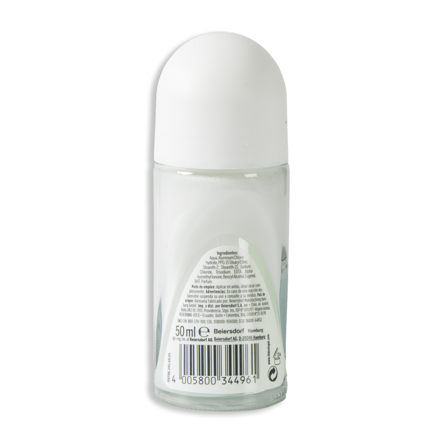 Desodorante En Roll On Antitranspirante Classic Fragancia Neutral HIDROFUGAL 50 Ml