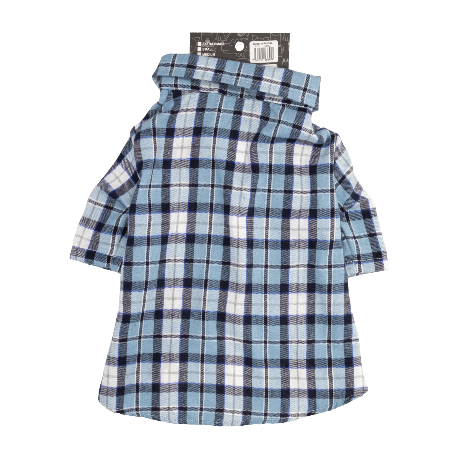 Camisa Leñadora Para Mascota Macho Color Azul MR. & MRS. Talla Extra Grande