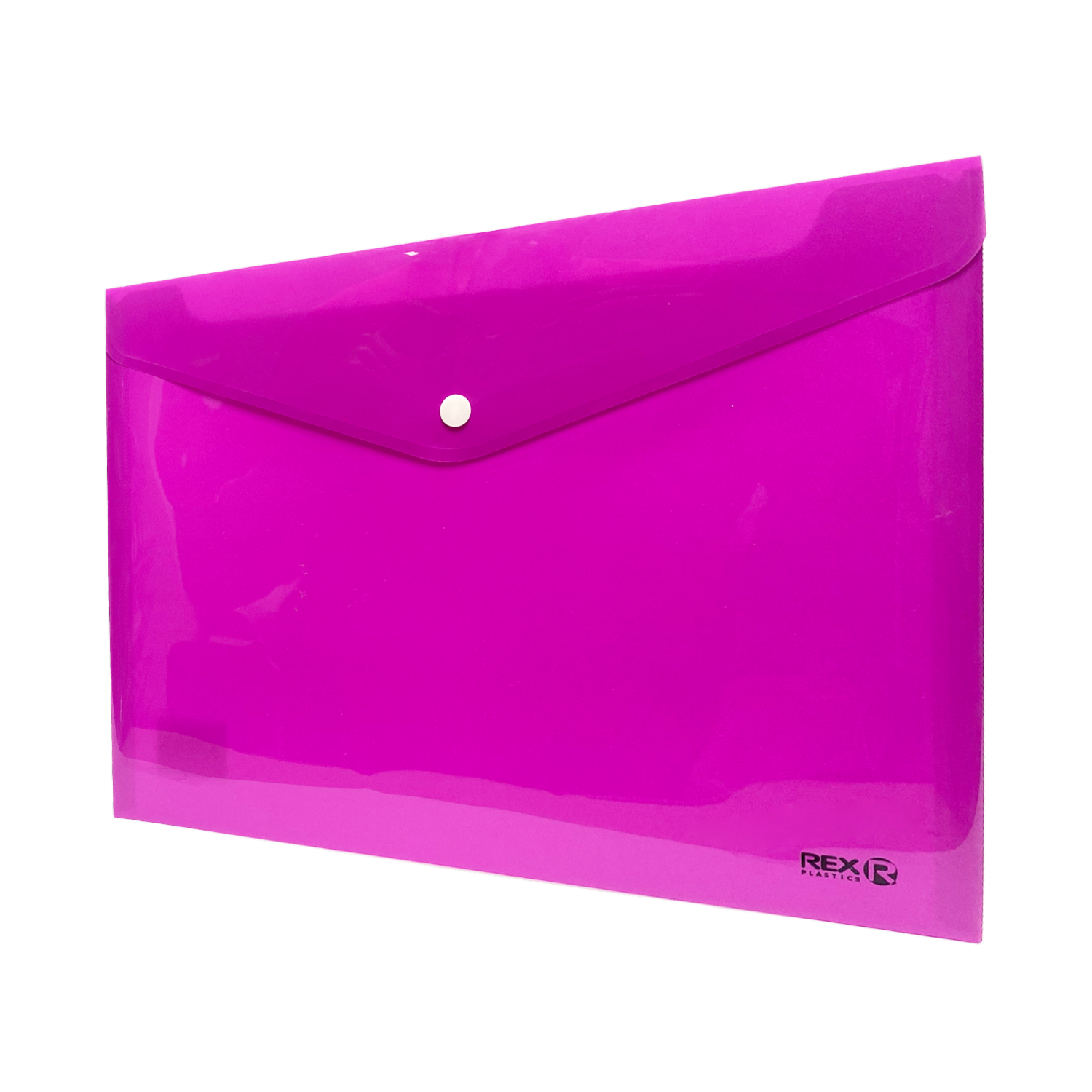 Sobre Porta Documento Morado Con Broche Plástico REX PLASTICS A4