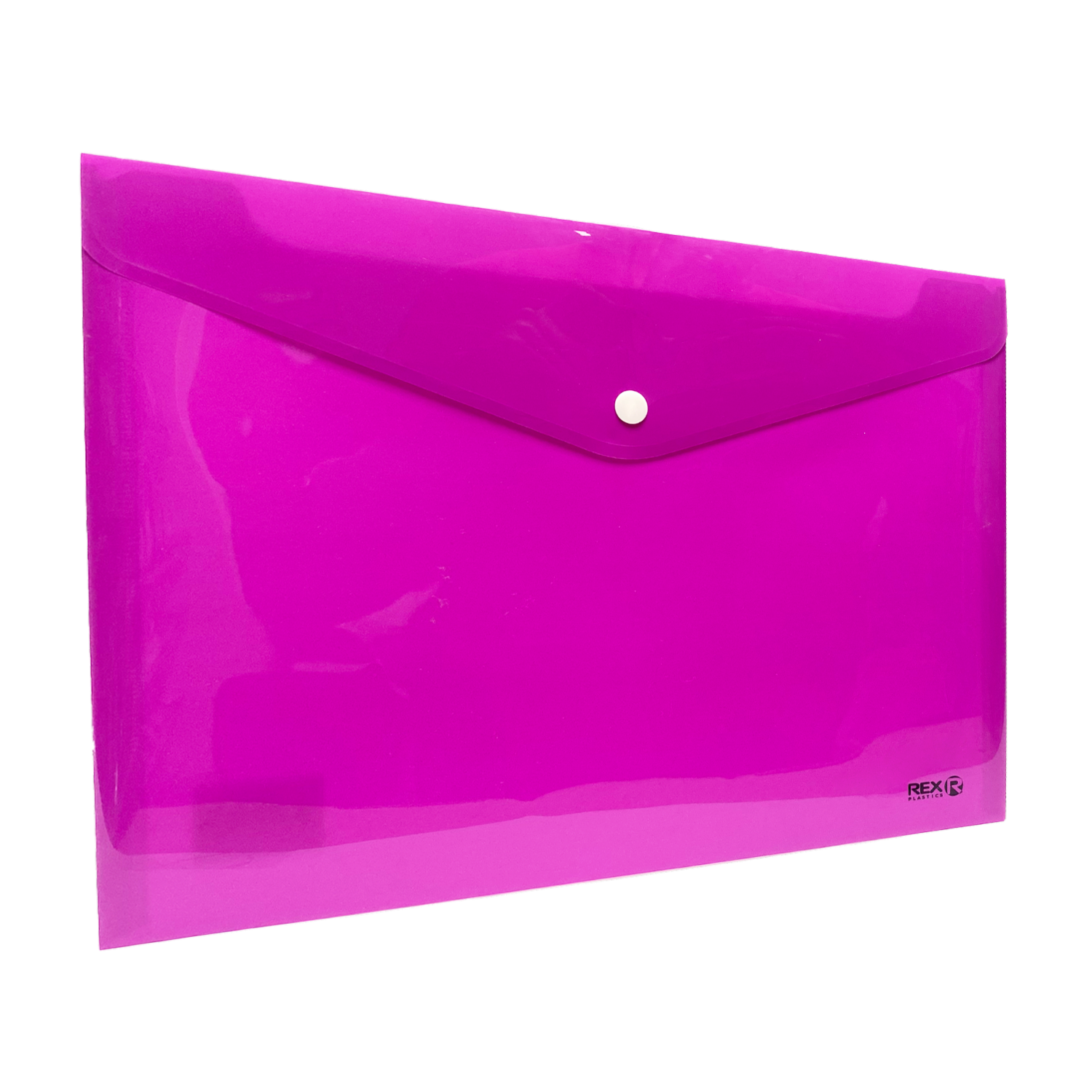Sobre Porta Documento Morado Con Broche Plástico REX PLASTICS A4