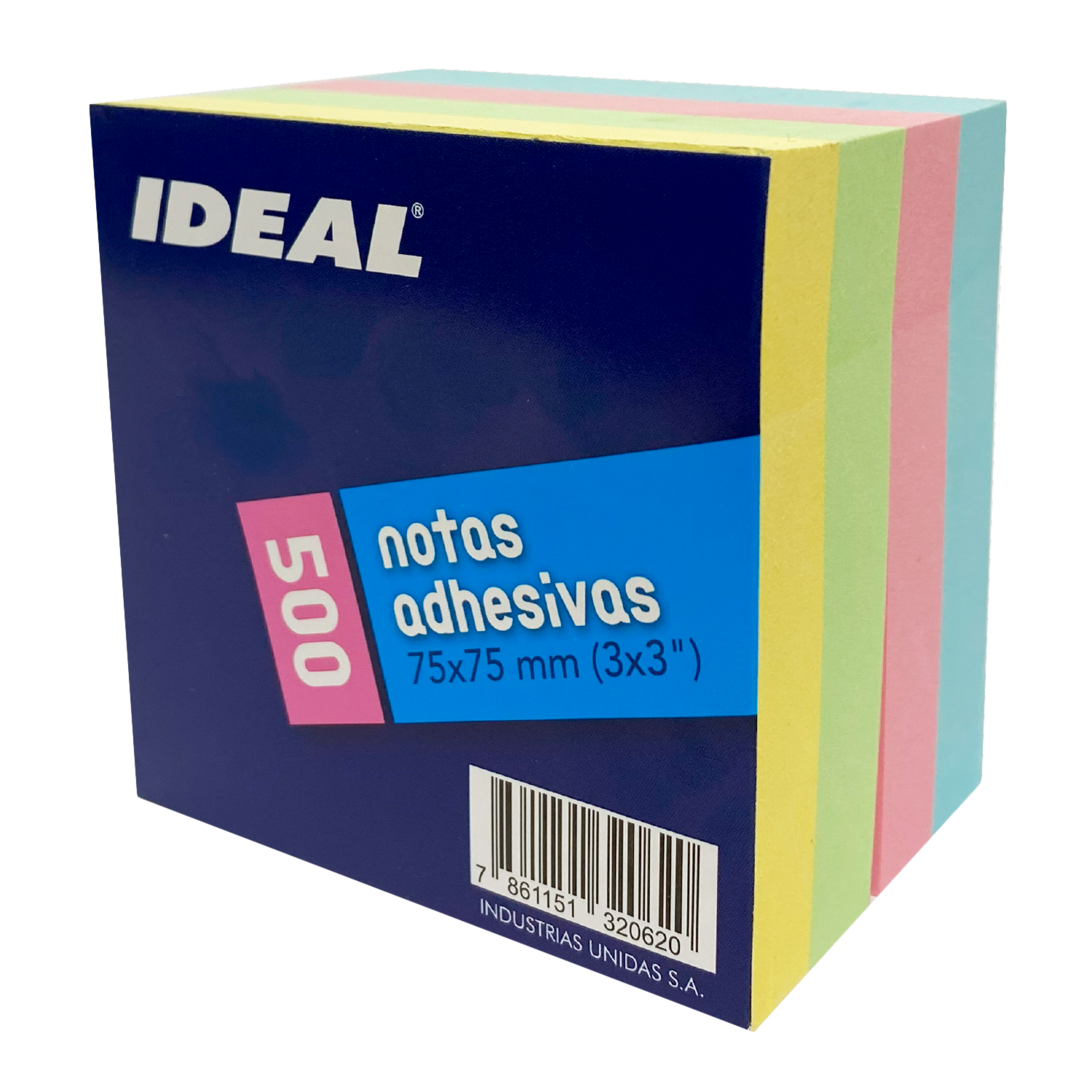 Notas Adhesivas Pastel Cubo 5 Colores IDEAL 500 Hojas