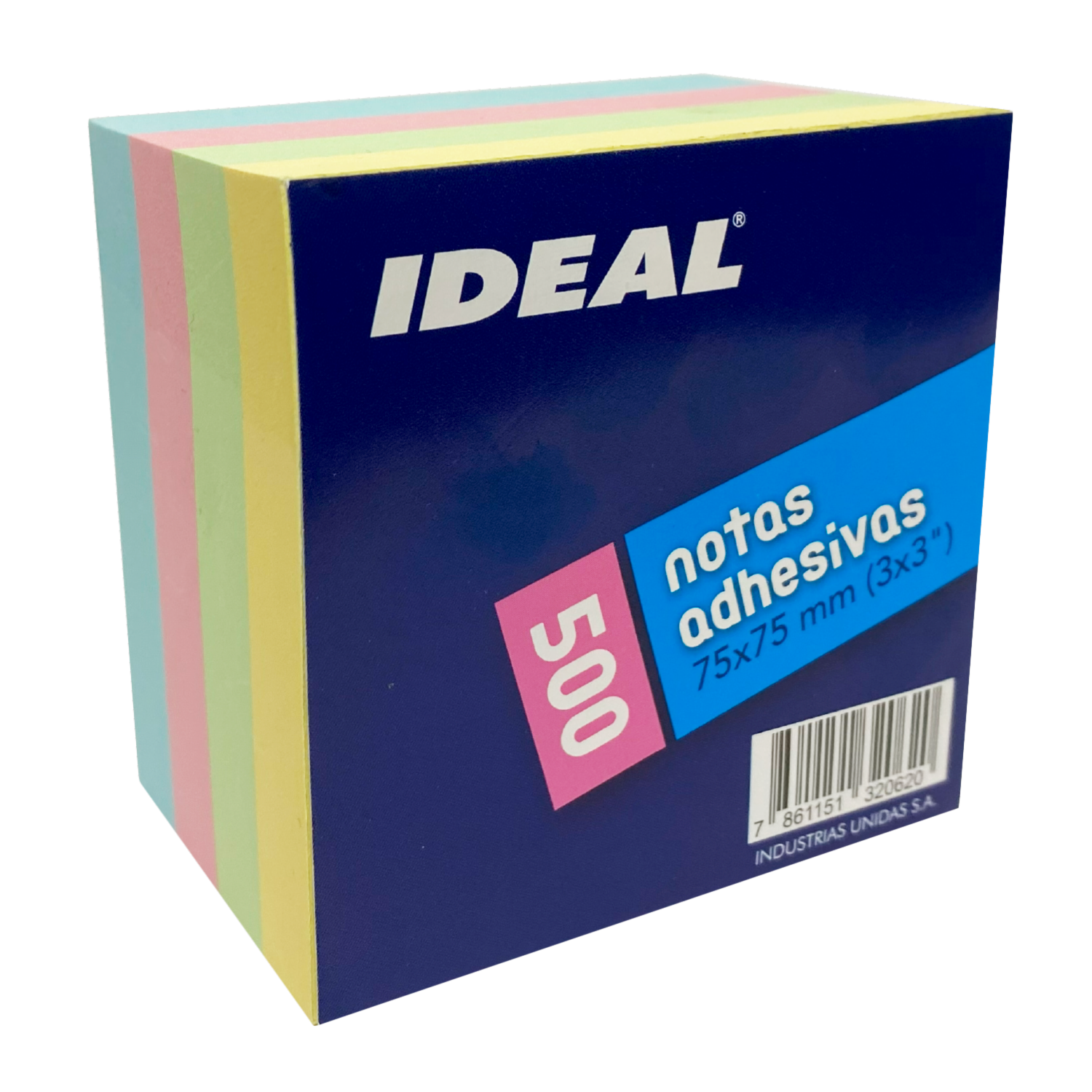 Notas Adhesivas Pastel Cubo 5 Colores IDEAL 500 Hojas