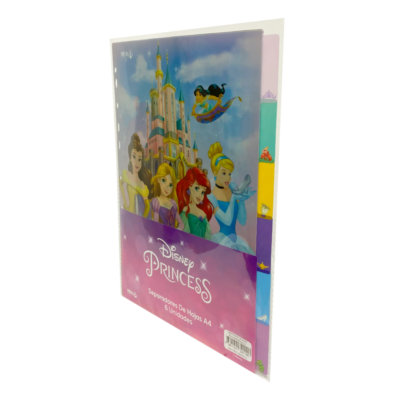 Separadores De Hojas Diseño Princesas REX PLASTICS X 6 Uds A4