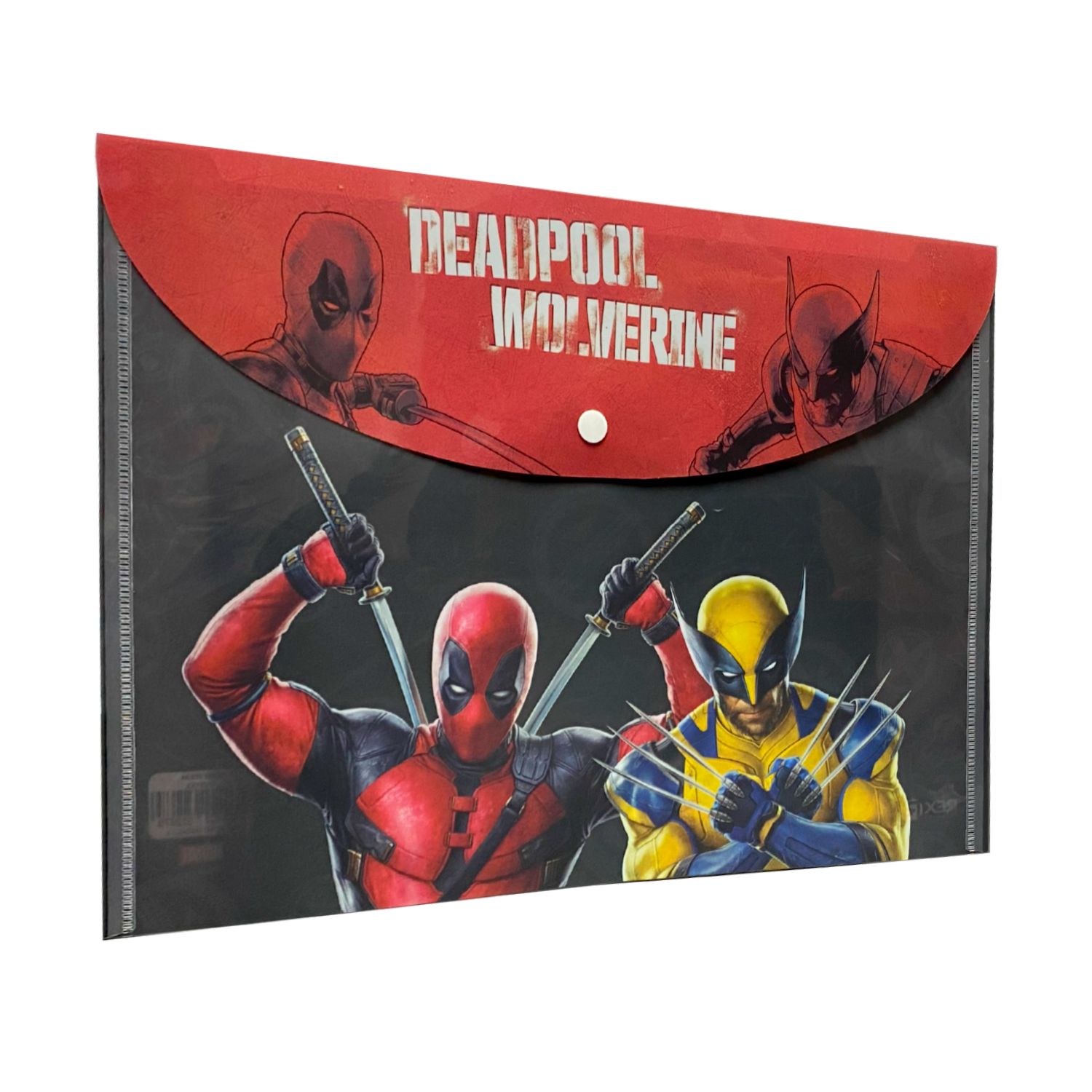 Sobre Porta Documento Diseño Deadpool Con Broche REX PLASTICS A4