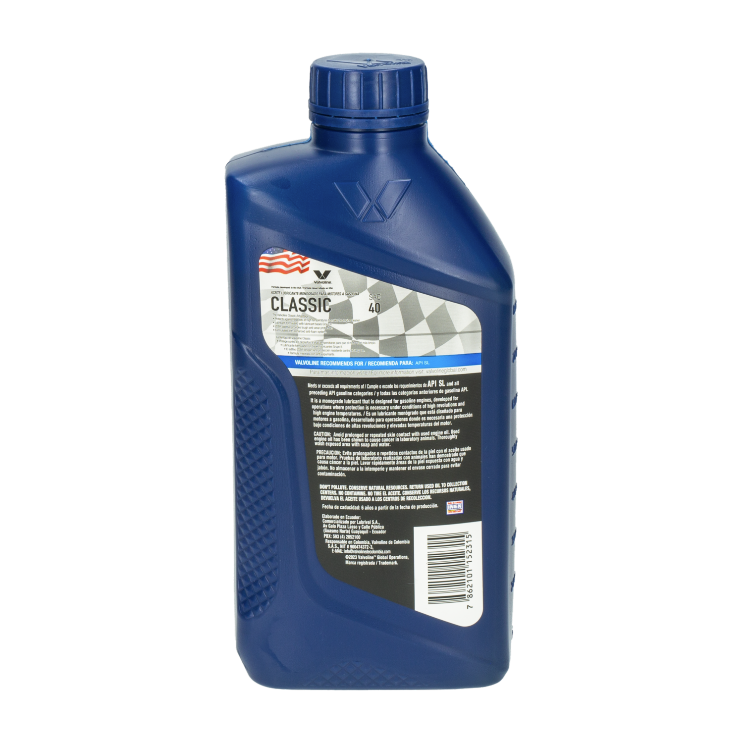 Aceite Para Motor Classic SAE 40 SL VALVOLINE 0,95 L