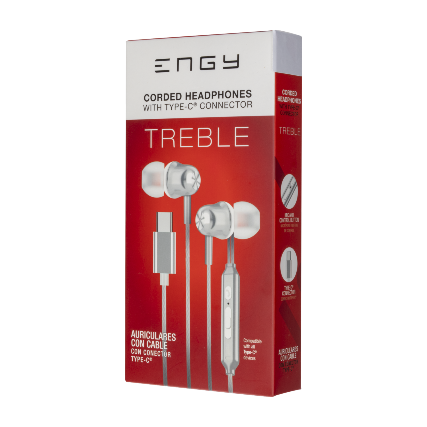 Audífonos TREBLE 71005 ENGY Con Cable
