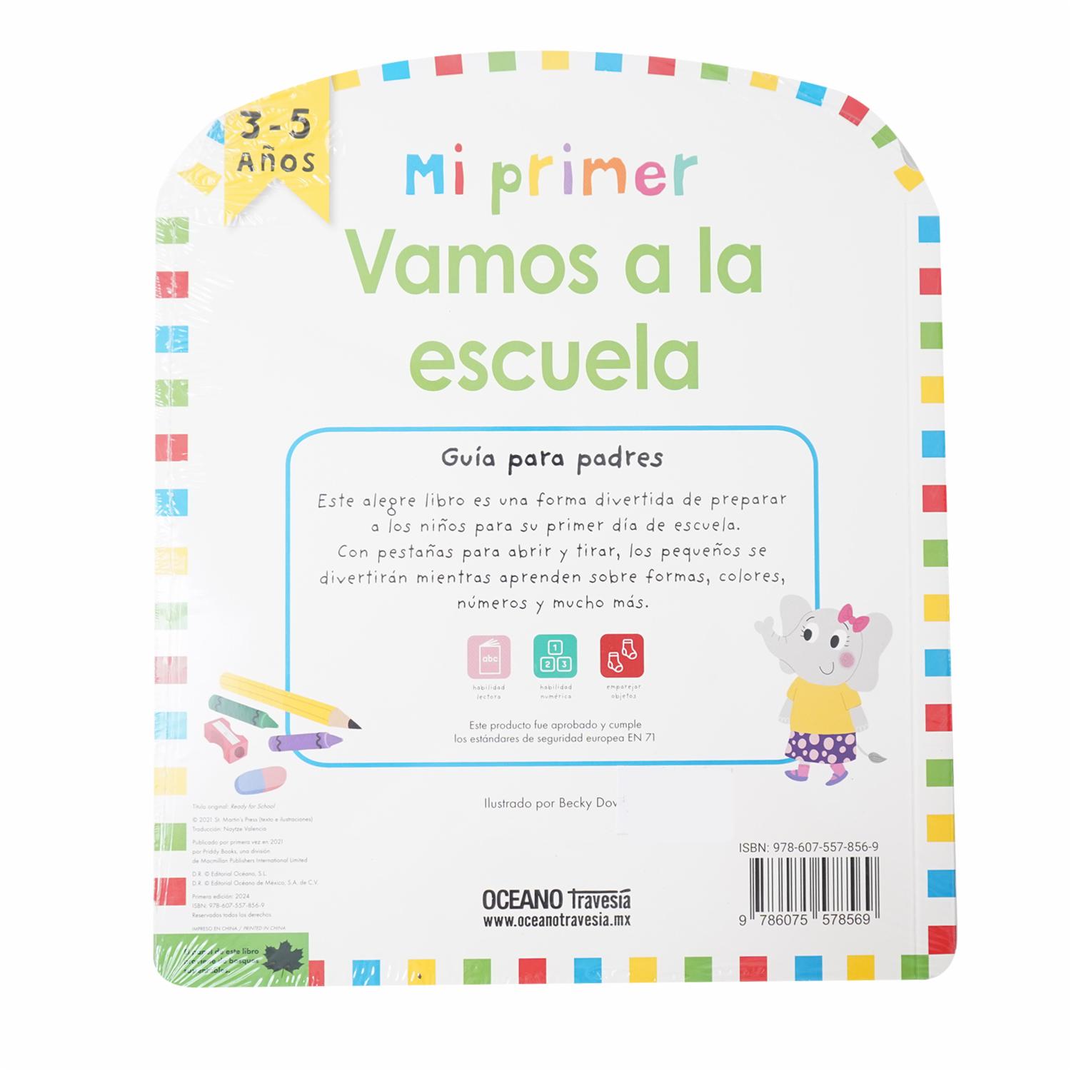 Libros Mi Primer Vamos A La Escuela TRAVESÍA 10 Páginas