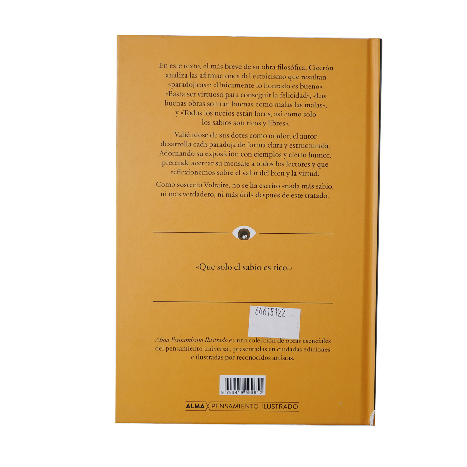 Libro Las Paradojas De Los Estoicos (Cicerón) MR.BOOKS 89 Páginas