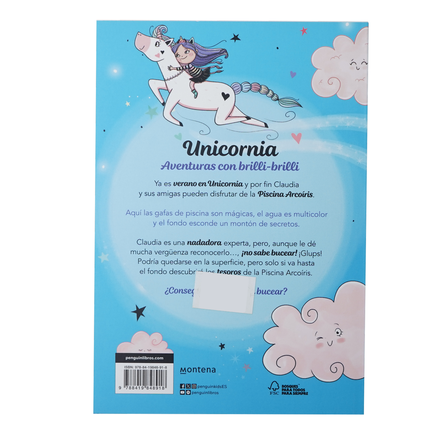 Libros Unicornia 9 Una Piscina Arcoíris MONTENA 108 Páginas