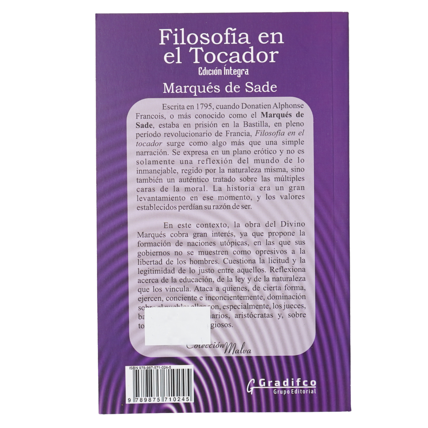 Libro Filosofía En El Tocador GRADIFCO 223 Páginas