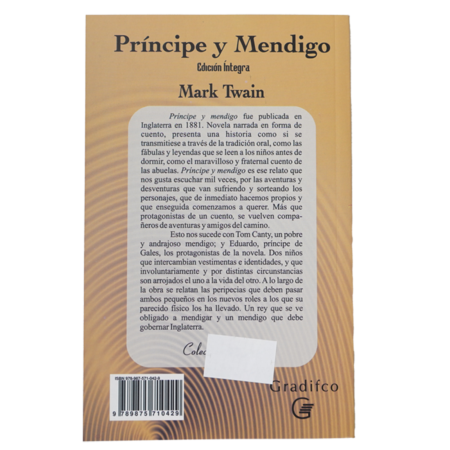 Libro Príncipe Y El Mendigo MR.BOOKS 0 Páginas