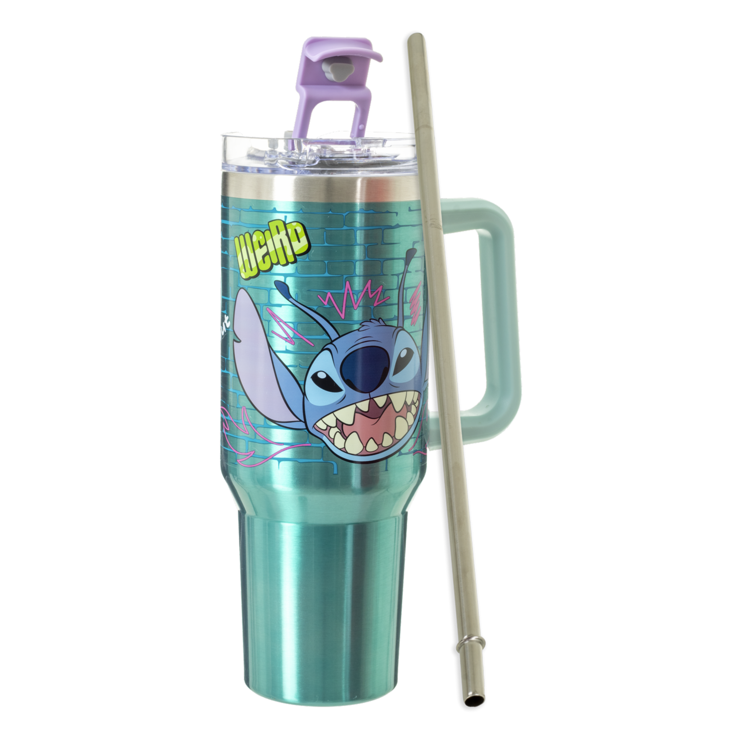 Termo Tomatodo En Acero Inoxidable Doble Pared Stitch Verde DISNEY 1.2 Litros