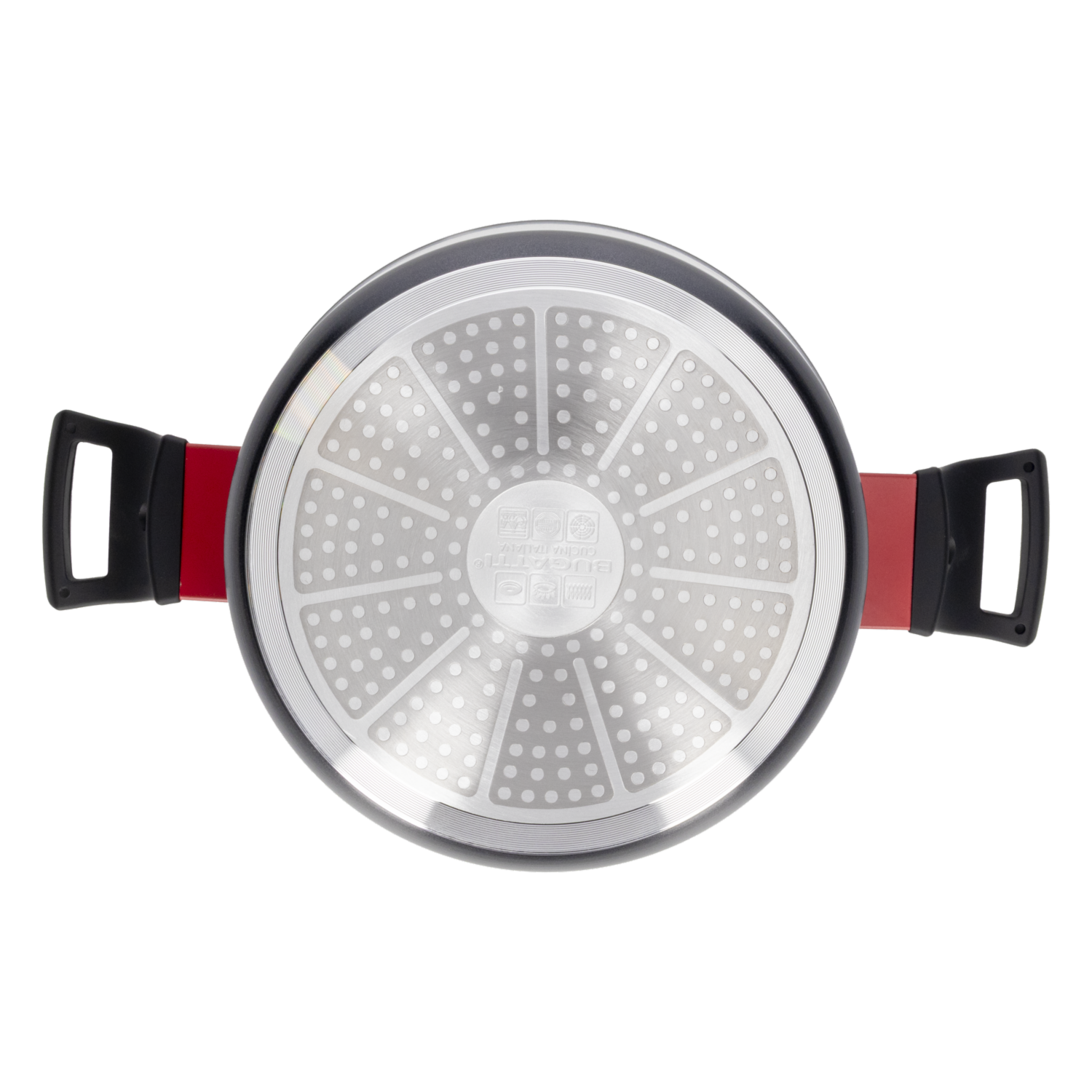 Olla Inducción Con Tapa De Vidrio 5,5 L BUGATTI 24 Cm