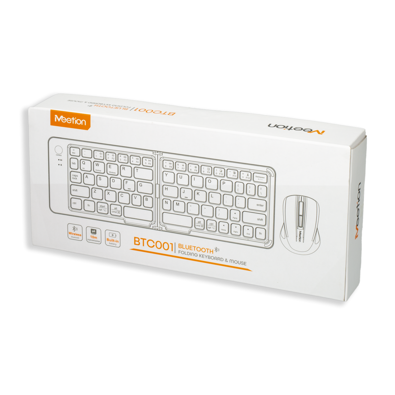 Teclado Y Mouse BTC001 Blanco MEETION Bluetooth