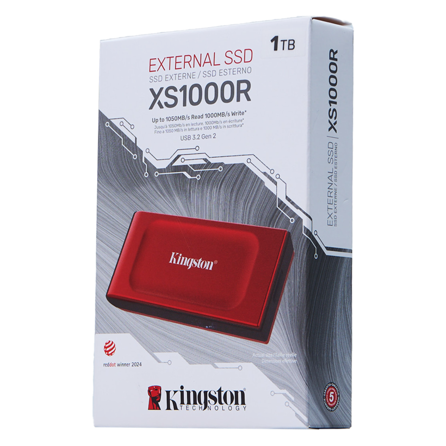 Memoria Externa SSD 2da Generación Rojo KINGSTON 1 T