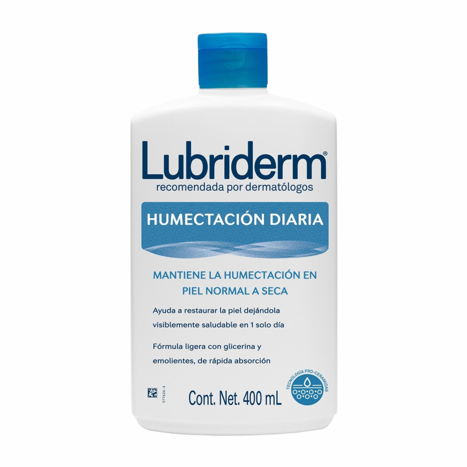 Crema Corporal Humectación Diaria Para Piel Normal A Seca LUBRIDERM 400 Ml