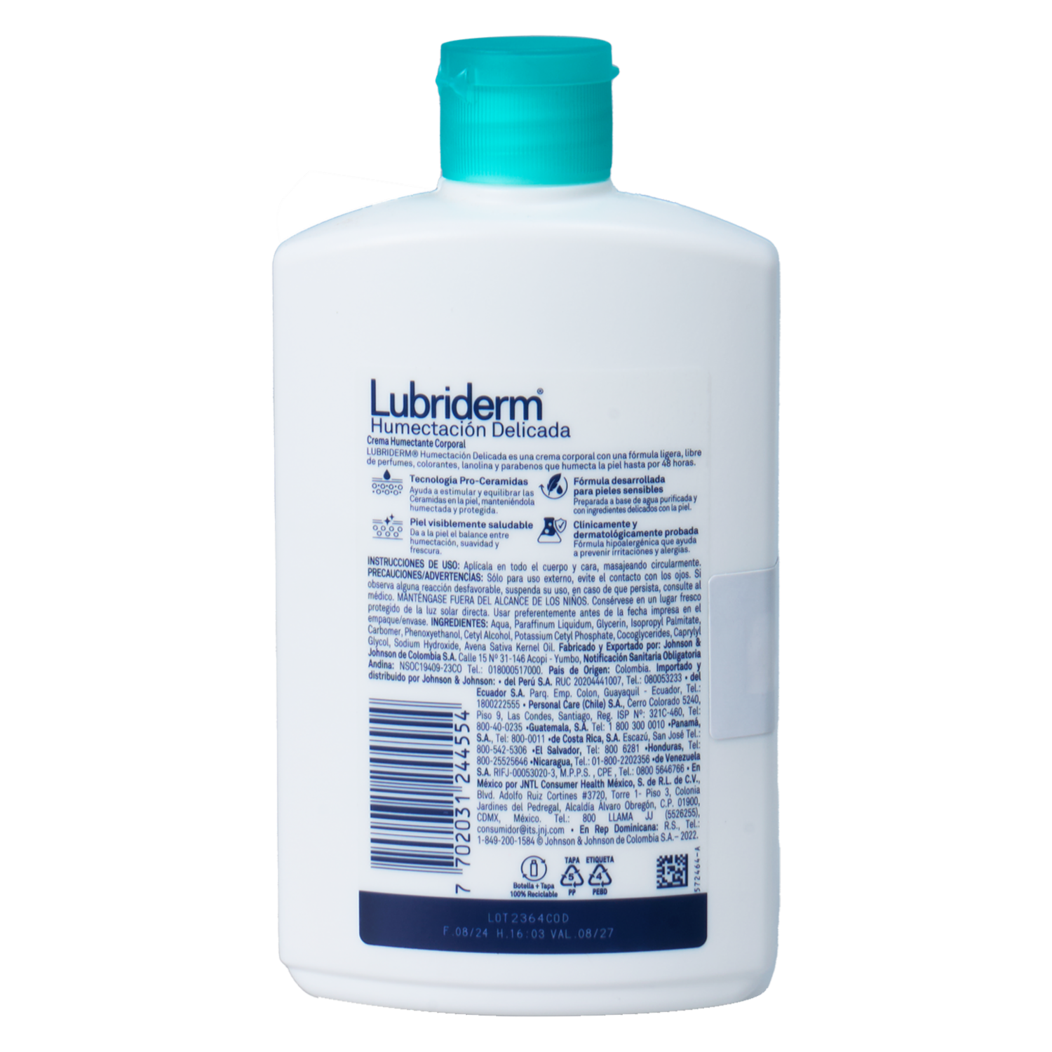 Crema Corporal Humectación Delicada Para Piel Sensible LUBRIDERM 400 Ml