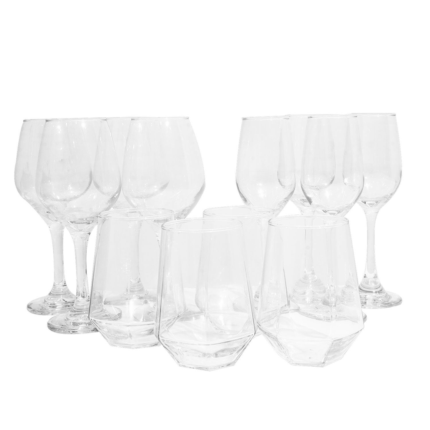 Set Copas Y Vasos Brunello CRISTAR 12 Piezas