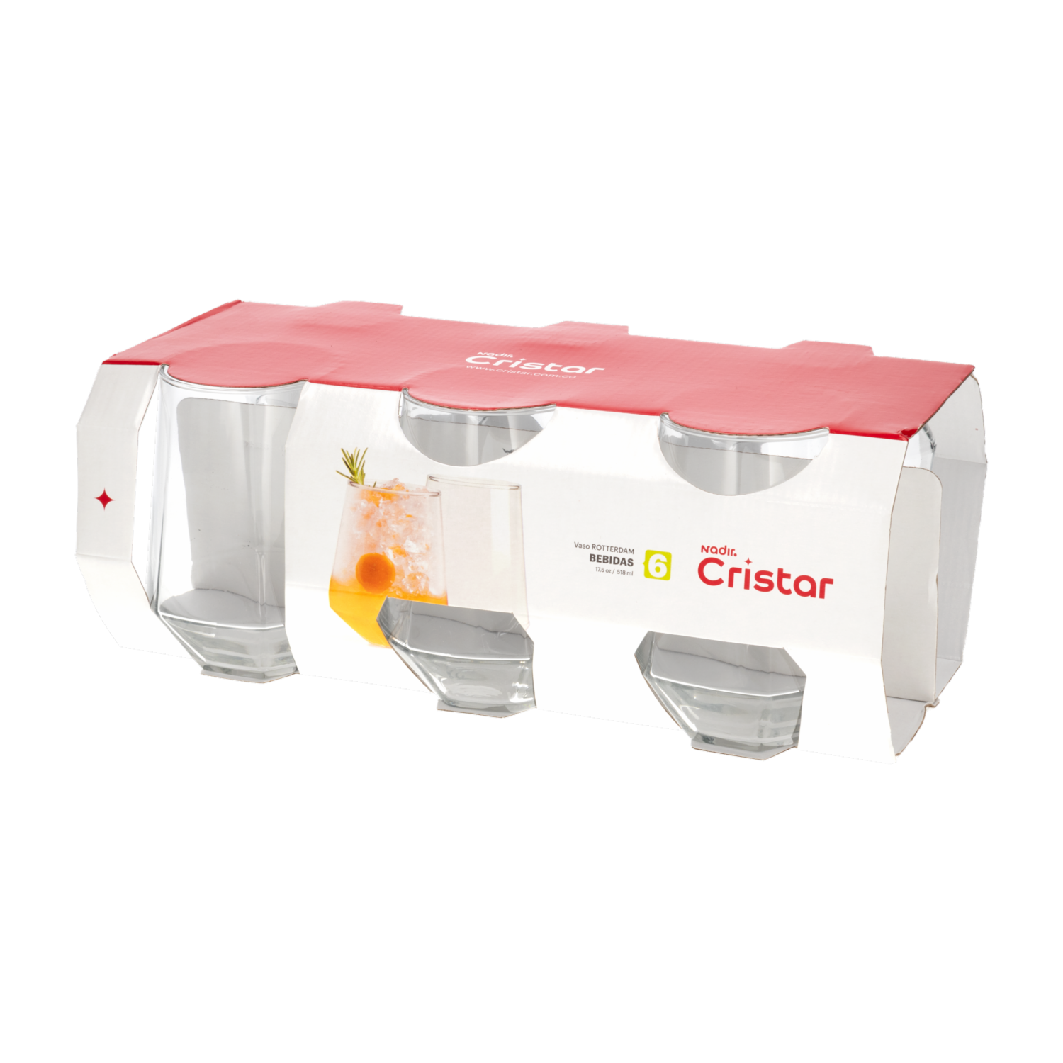 Set De Vasos Rotterdam 6X510 Ml CRISTAR 0924CL6