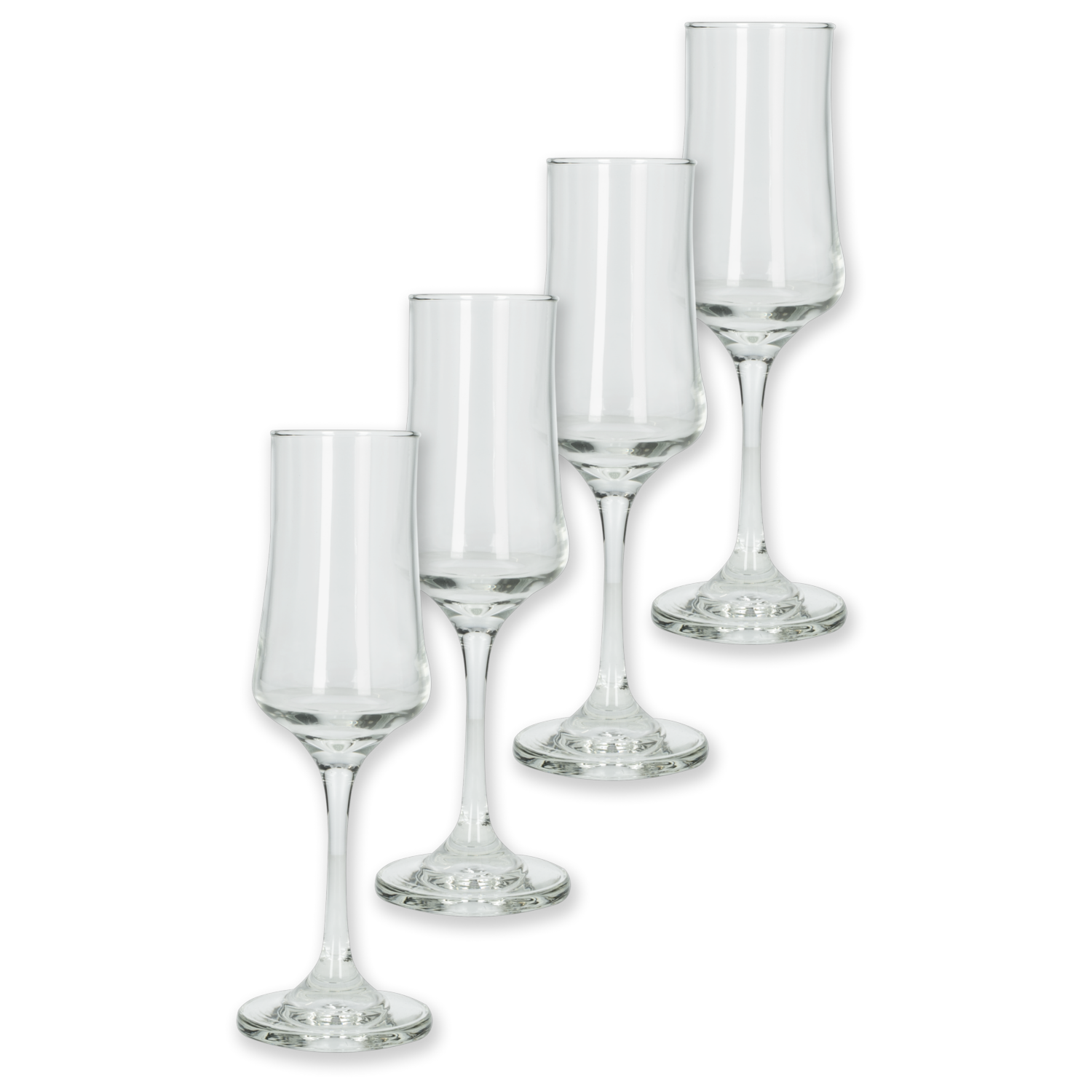 Set De Copas Champagne Bolonia 4  Piezas CRISTAR 5479EL4LIV