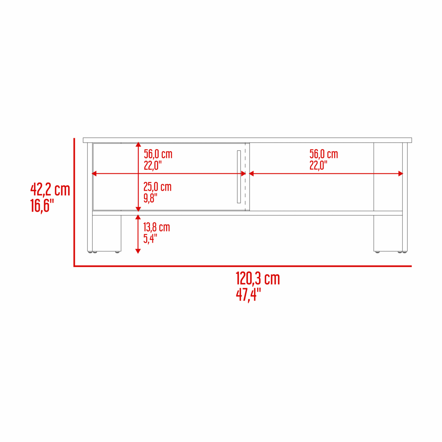 Mesa Para Tv Nogal Con Puerta RTA MDF