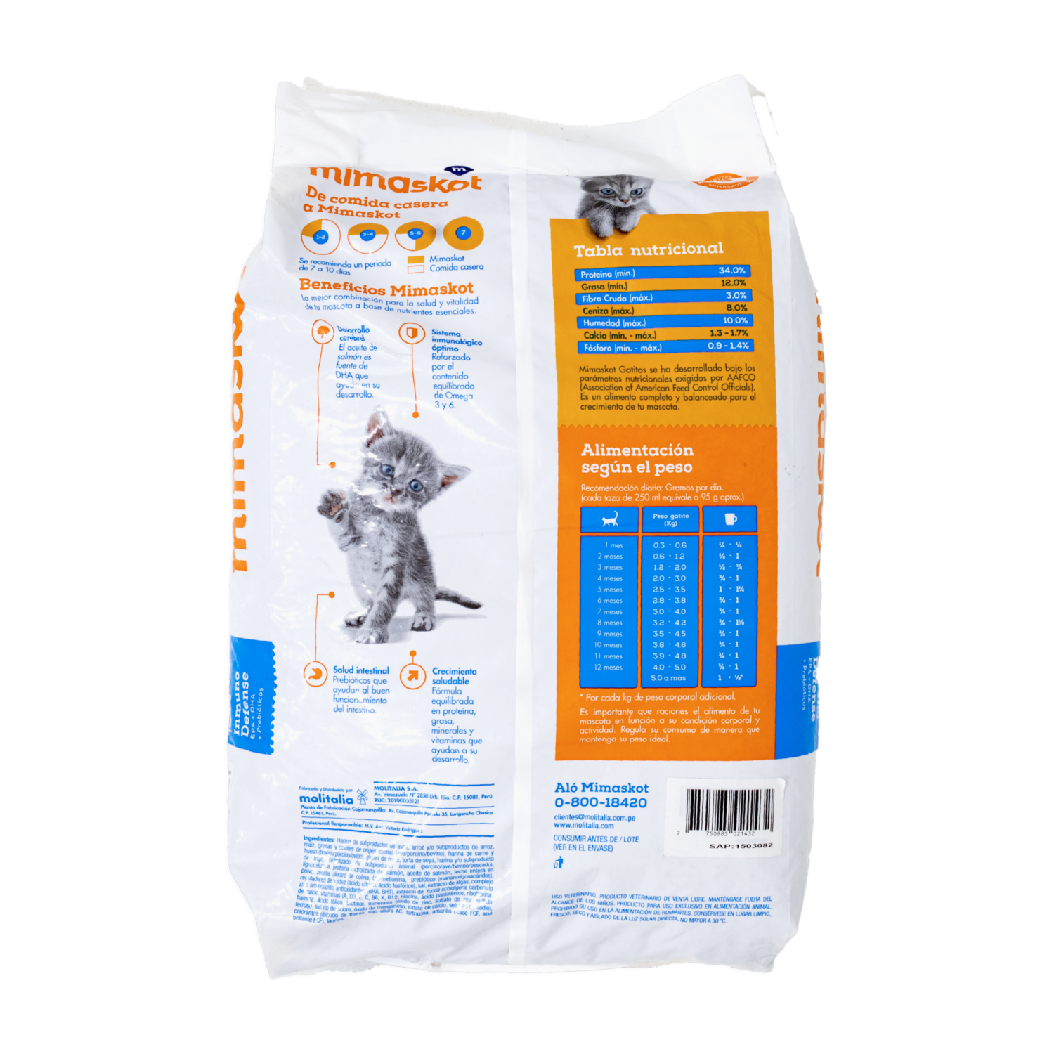 Alimento Para Gatos Cachorros MIMASKOT 9000 G