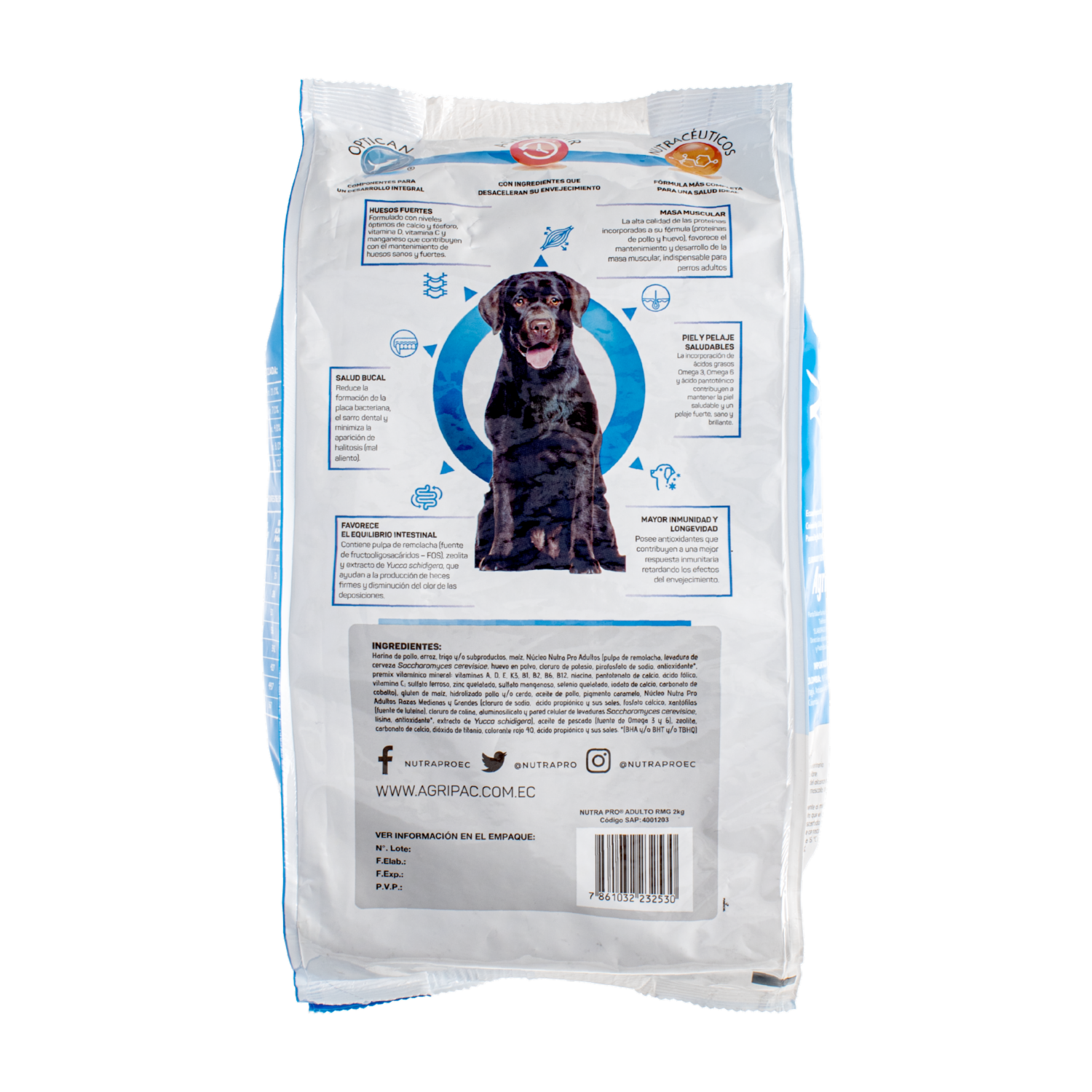 Alimento Para Perros Adultos Razas Medianas Y Grandes NUTRAPRO 2 Kg