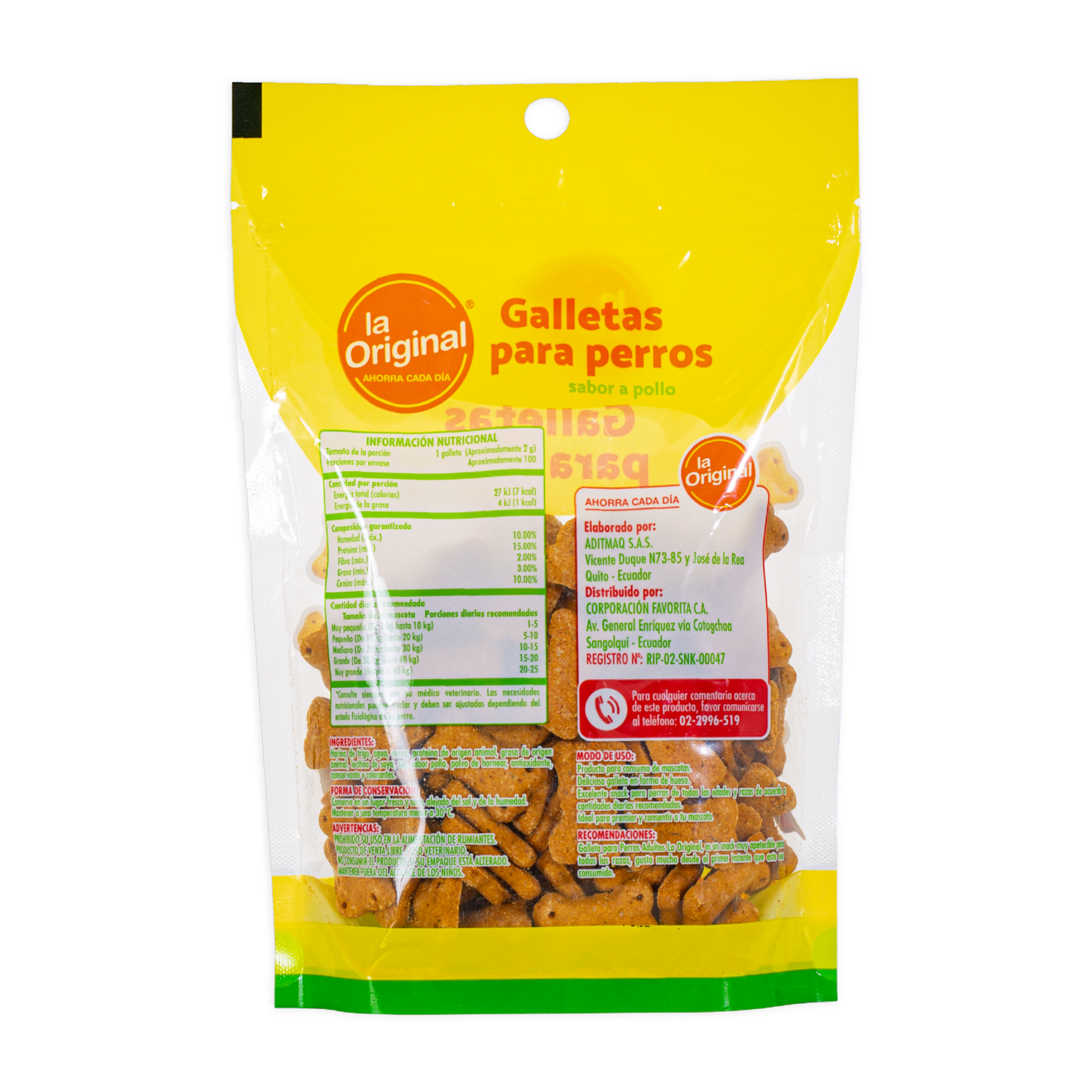 Galletas Para Perros Adultos Toda Raza Y Edad Sabor A Pollo LA ORIGINAL 200 G