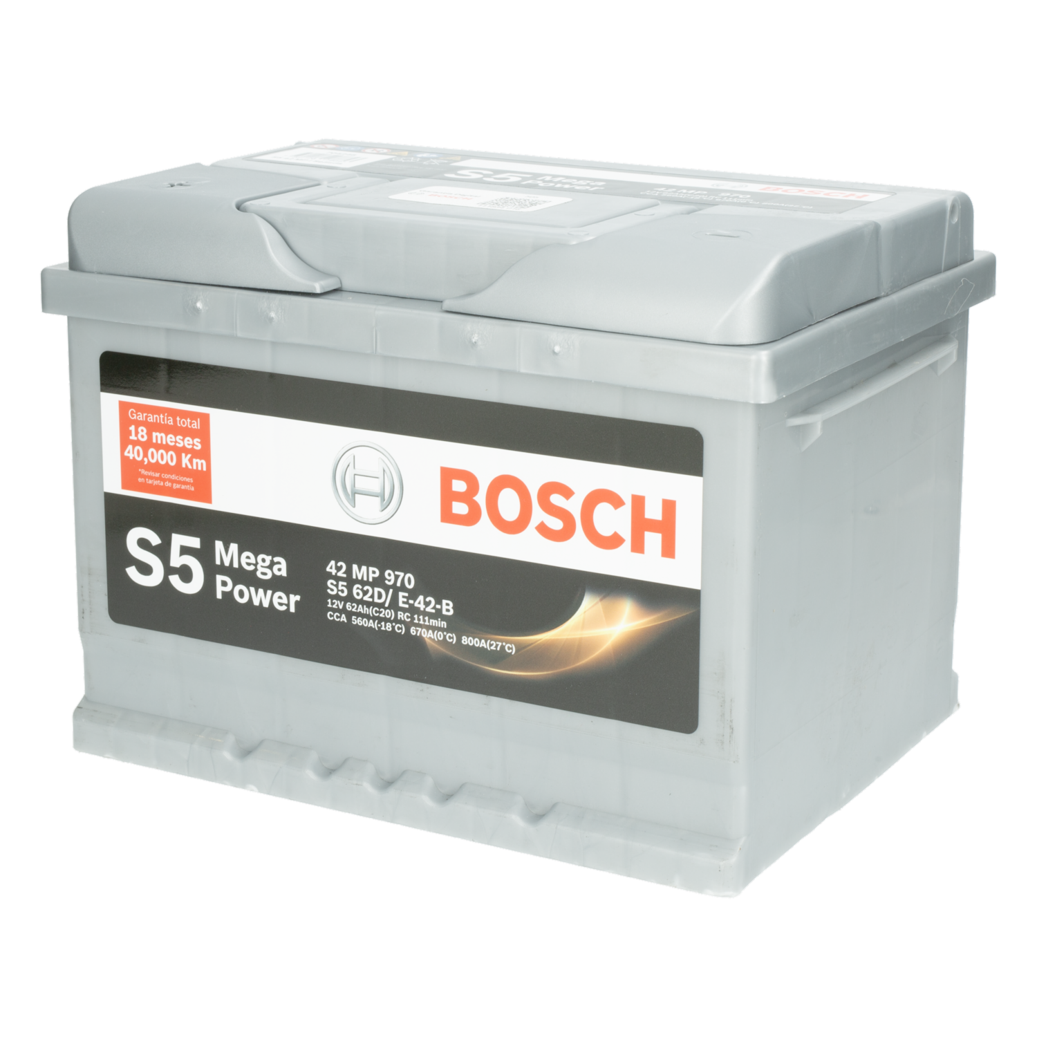 Batería Para Auto Mega Power S5 Invertida BOSCH 42 MP I