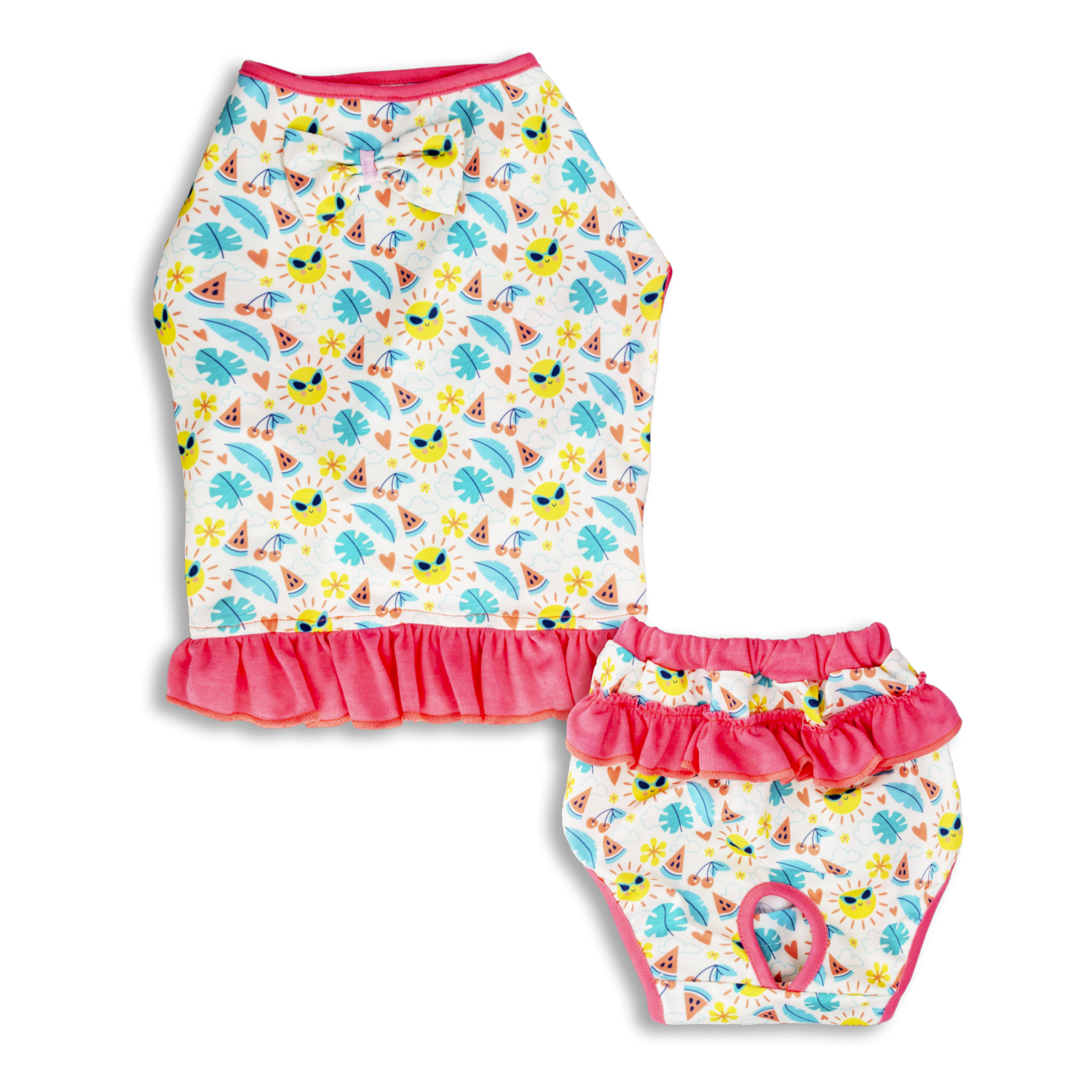 Vestido Para Mascota Duo Girl Summer THE PET FACTORY Talla Mediano