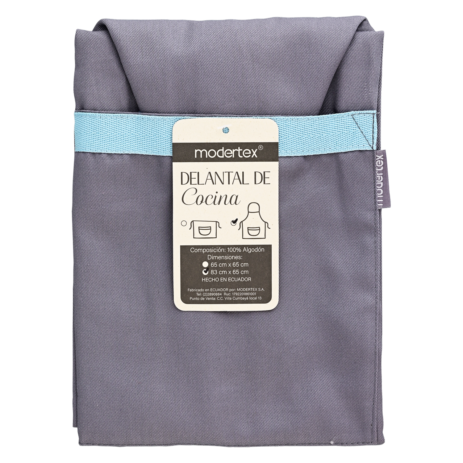 Delantal Pechera Gris MODERTEX 83 X 65 Cm