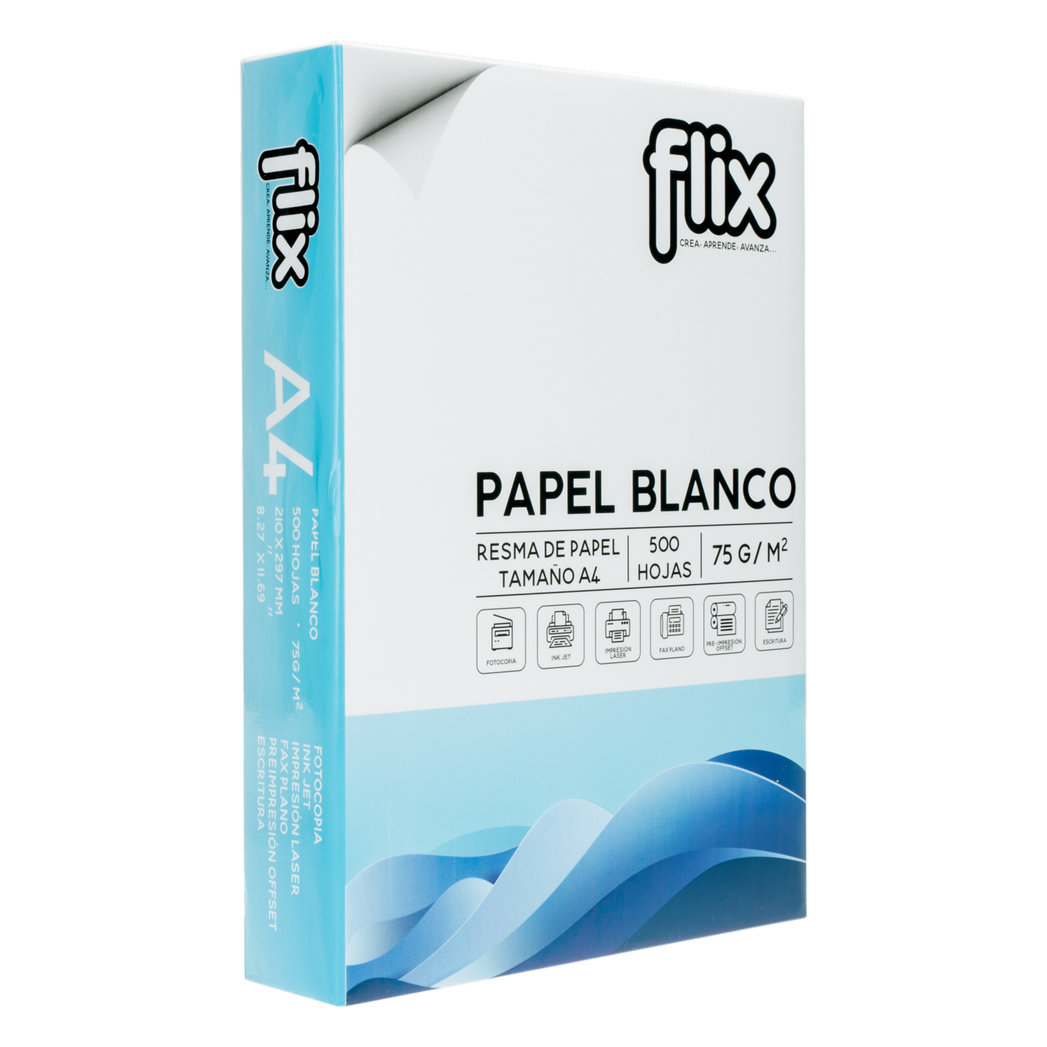 Resma De Papel Bon A4 FLIX 75 G
