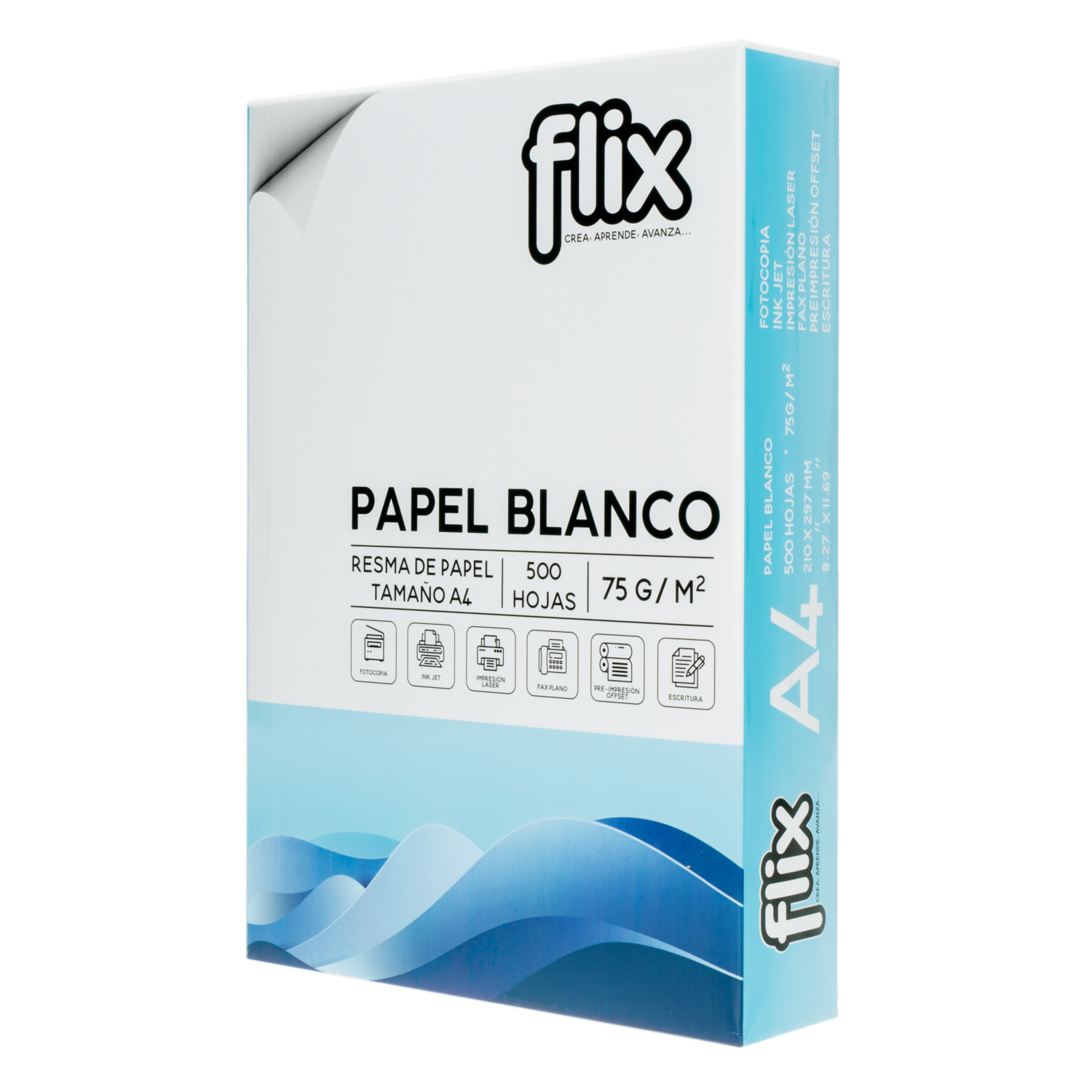 Resma De Papel Bon A4 FLIX 75 G