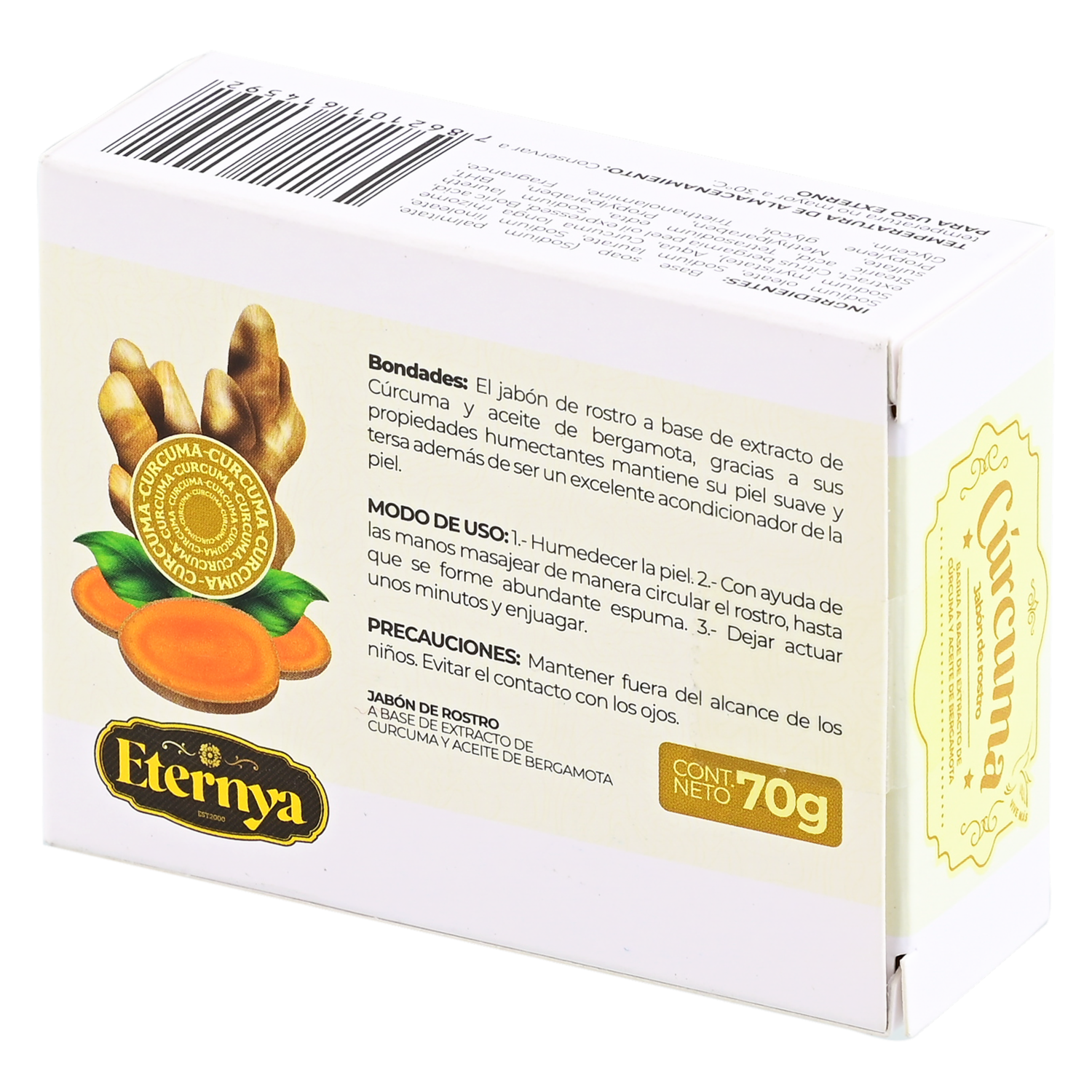 Jabón Facial De Cúrcuma ETERNYA 70 G